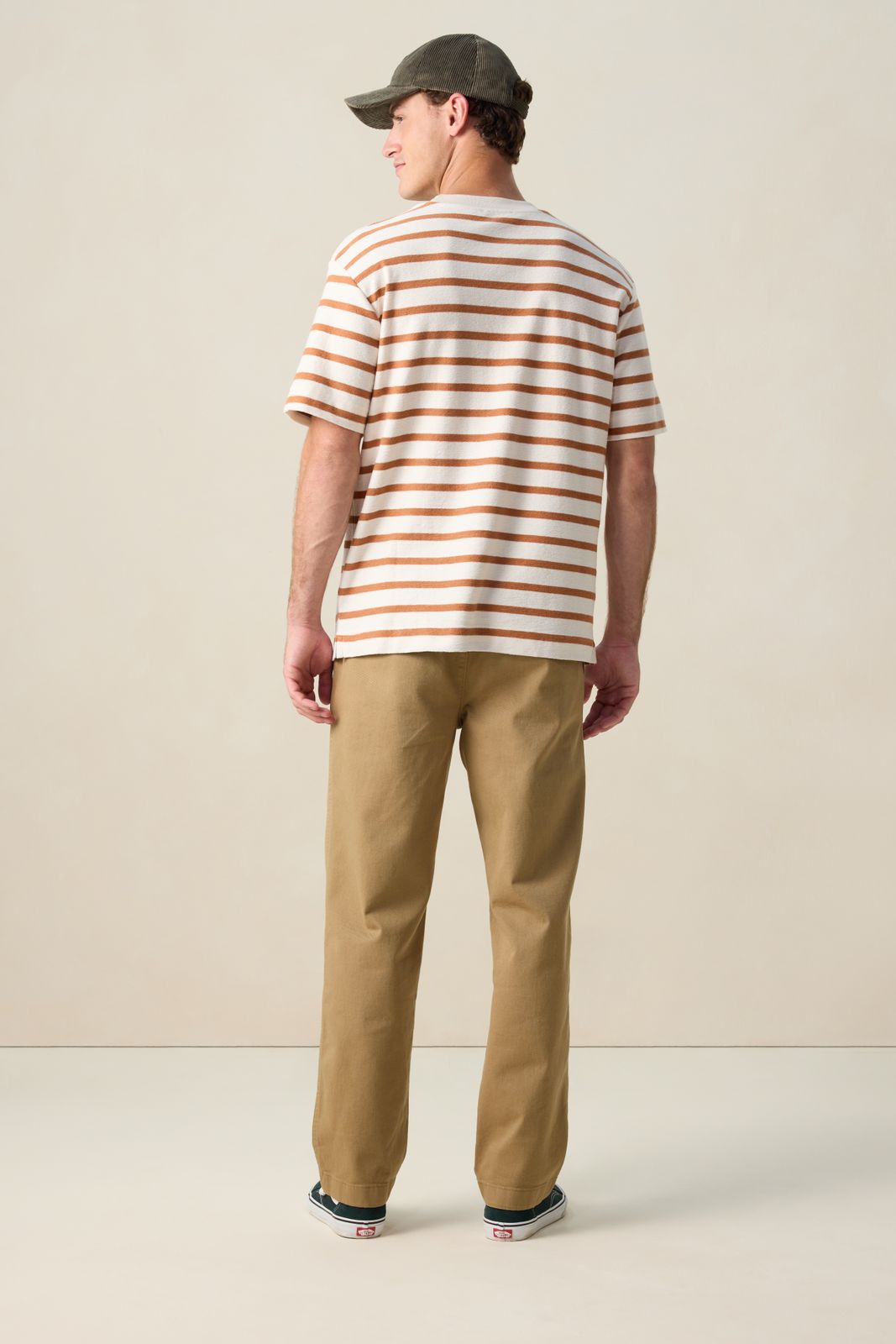 Bruine mid-rise chino
