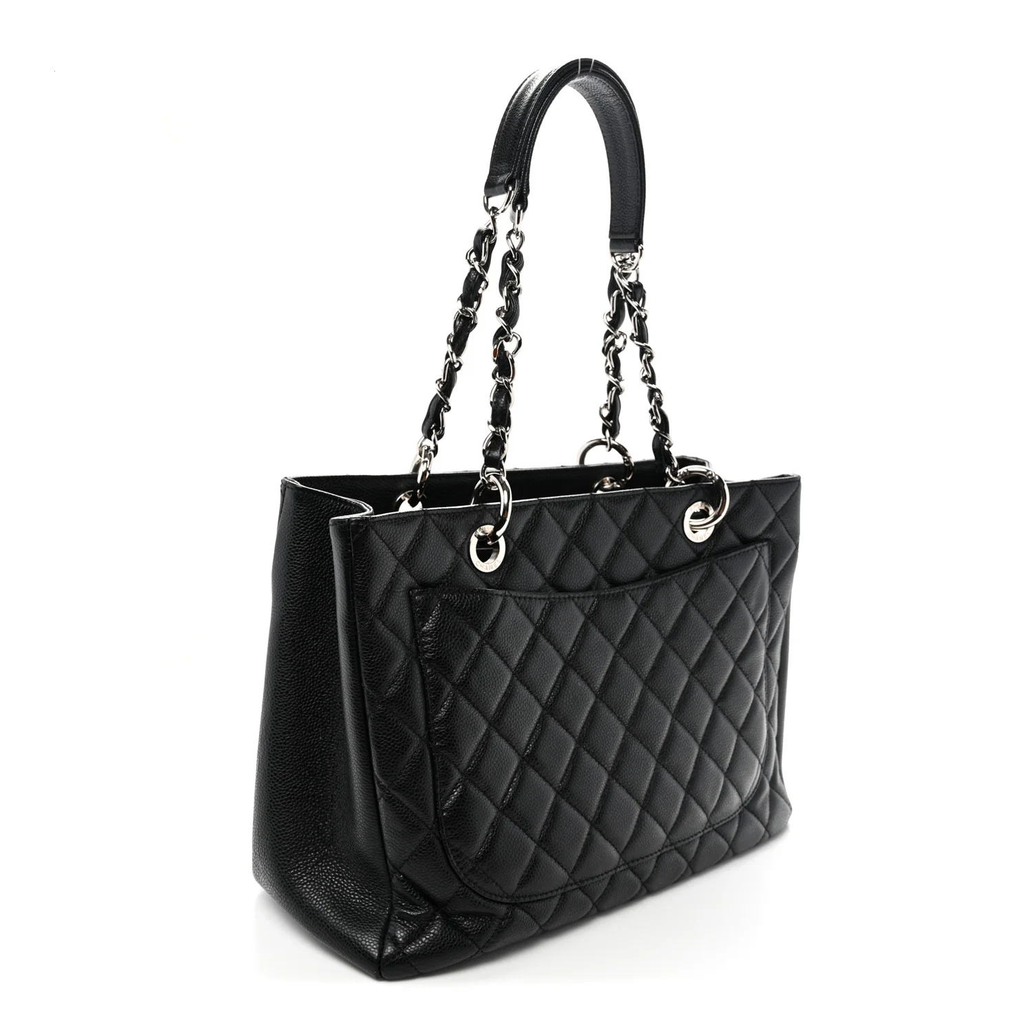 Caviar Quilted Grand Shopping Tote GST Black - Top Club
