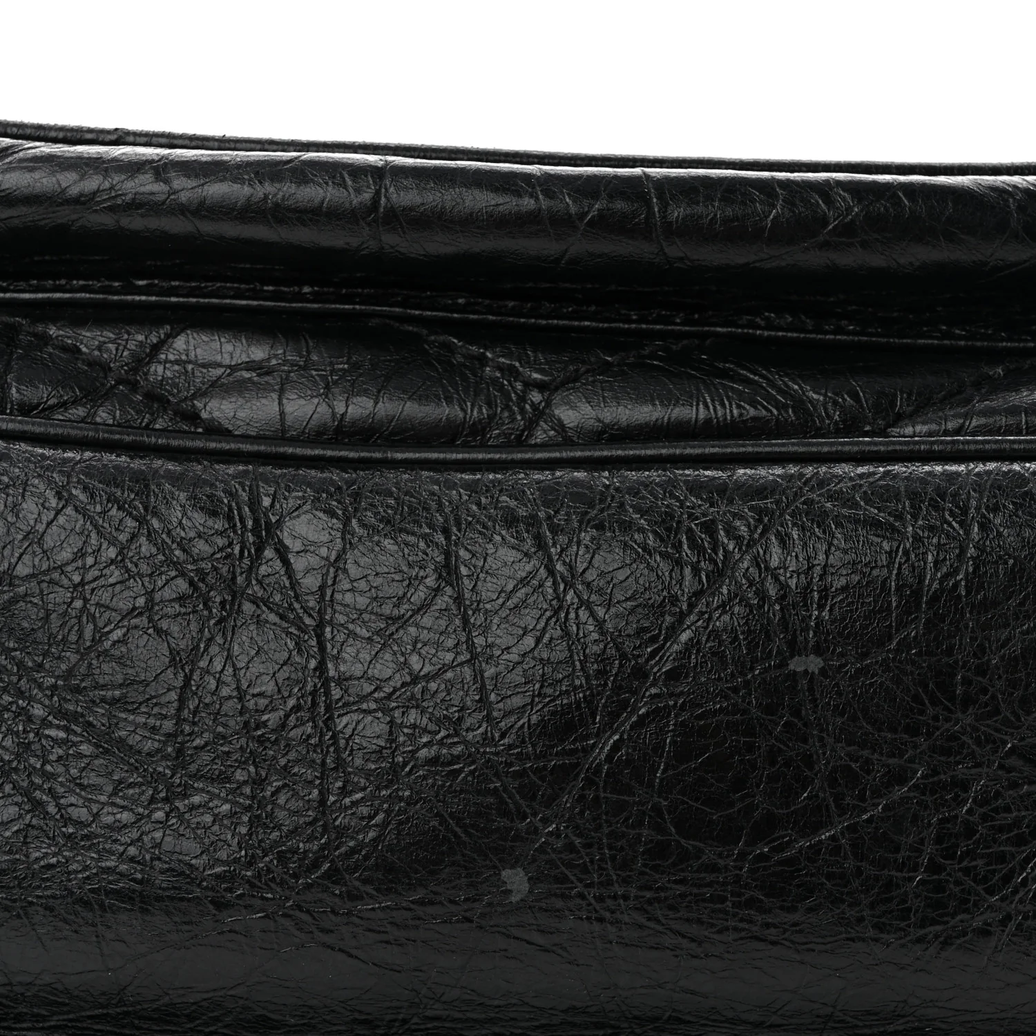 Crinkled Calfskin Matelasse Monogram Medium Niki Chain Satchel Black - Top Club