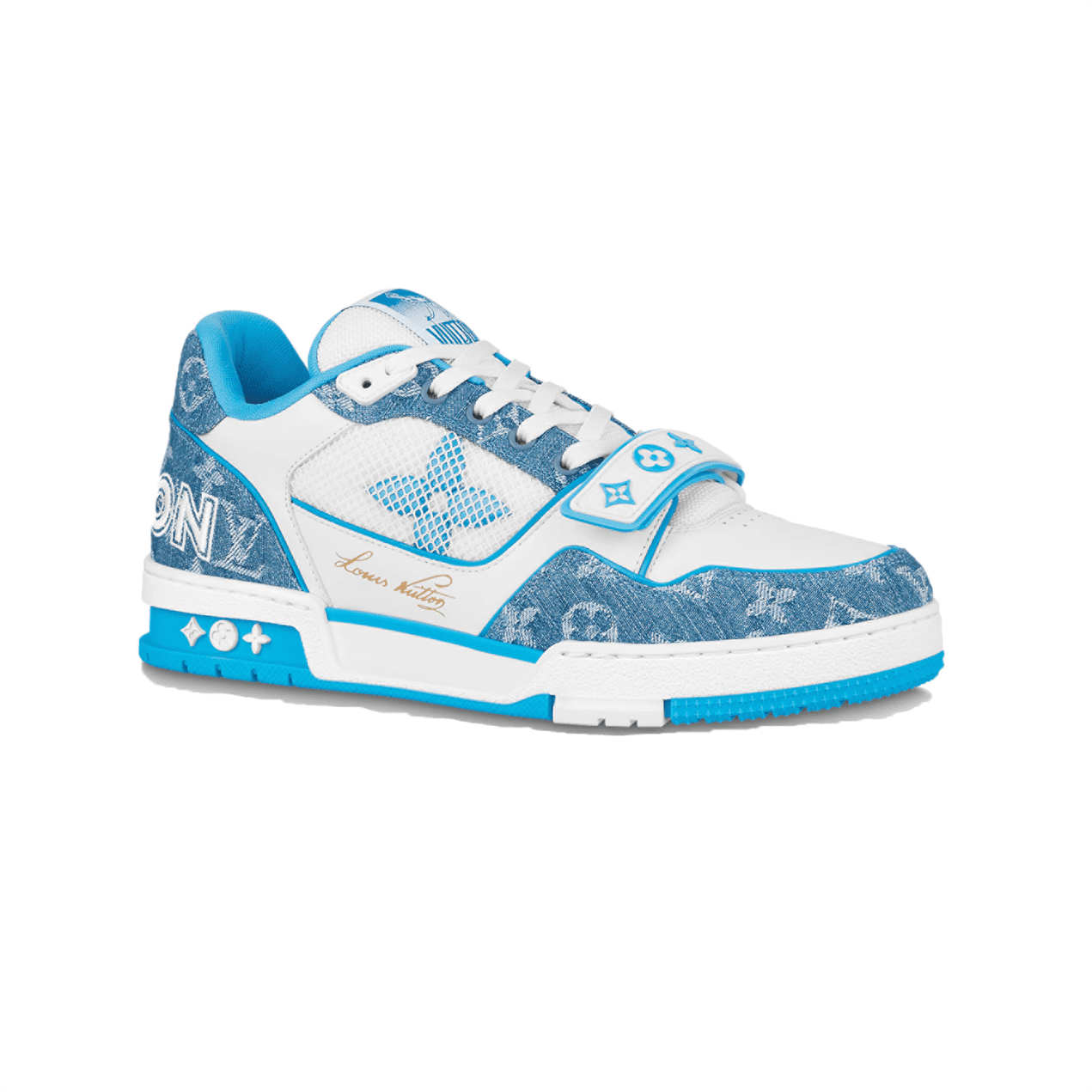 LOUIS VUITTON TRAINER MONOGRAM DENIM   LVS015 - Sneaker Replica Workshop