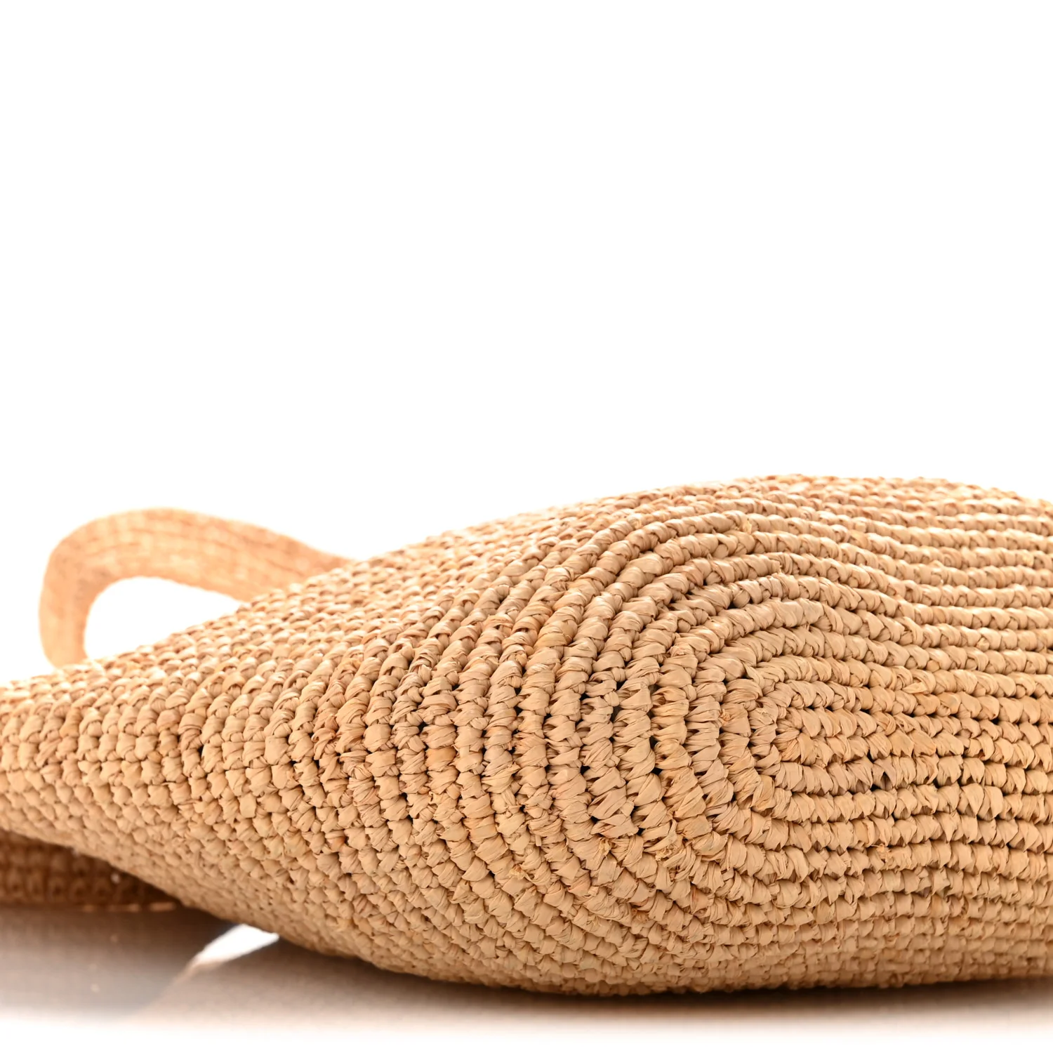 Raffia Mini Slit Tote Bag Natural Tan - Top Club