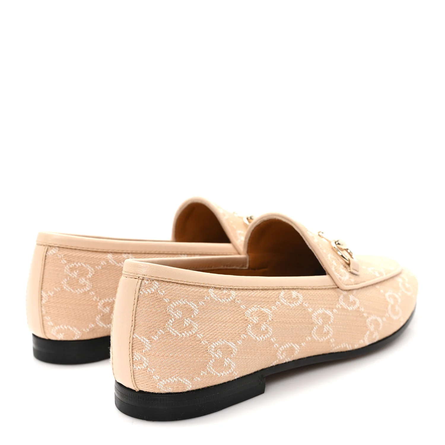 Canvas GG Monogram Horsebit Womens Jordaan Loafers 35.5 Souffle Rose - Top Club
