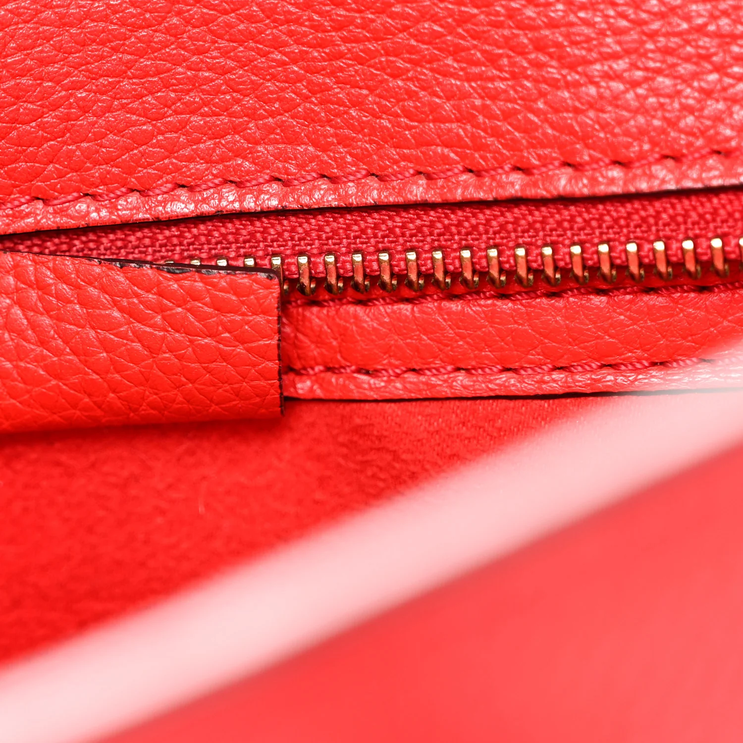 Drummed Calfskin Nano Luggage Vermillion - Top Club