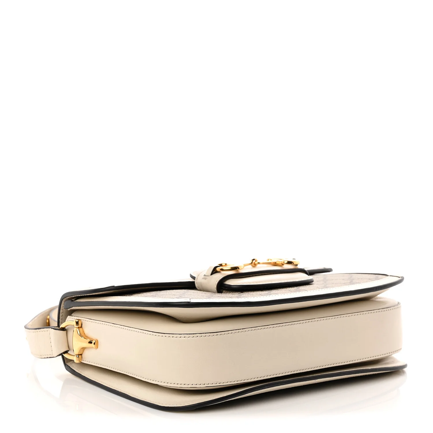 GG Supreme Monogram Horsebit 1955 Shoulder Bag Beige Mystic White - Top Club