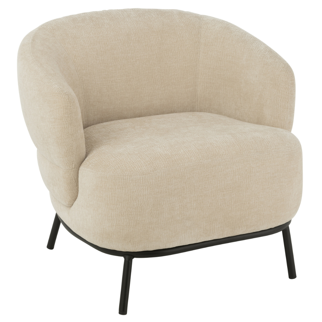 Fauteuils Mars populierenhout/schuim beige