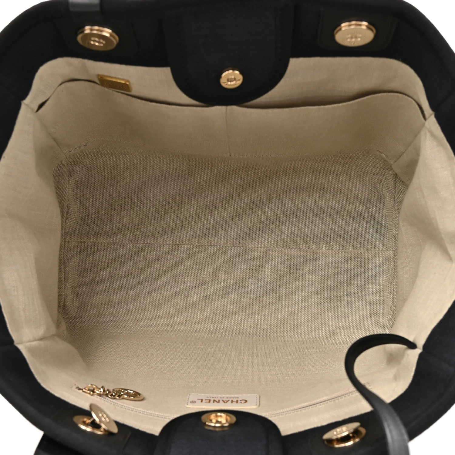 Mixed Fibers Small Deauville Tote Black - Top Club