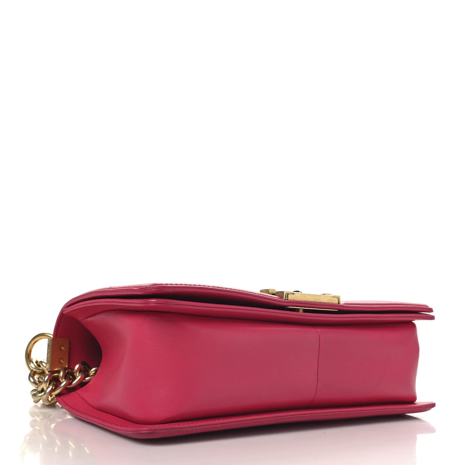 Lambskin Quilted Medium Boy Flap Fuchsia - Top Club