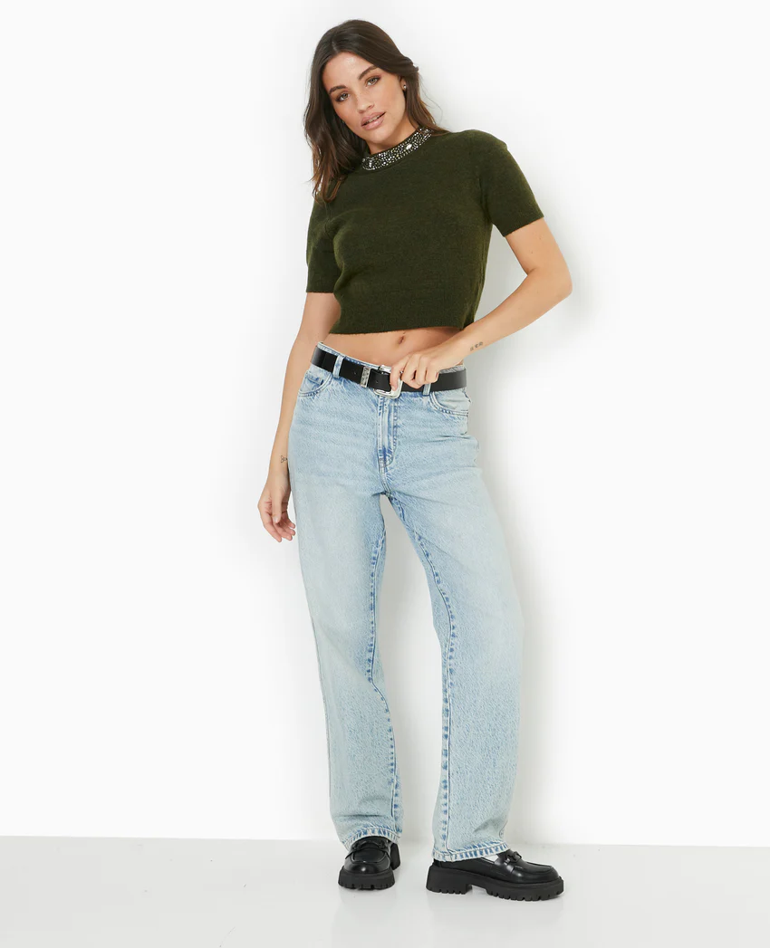 Pimkie Pull manches courtes avec brillants