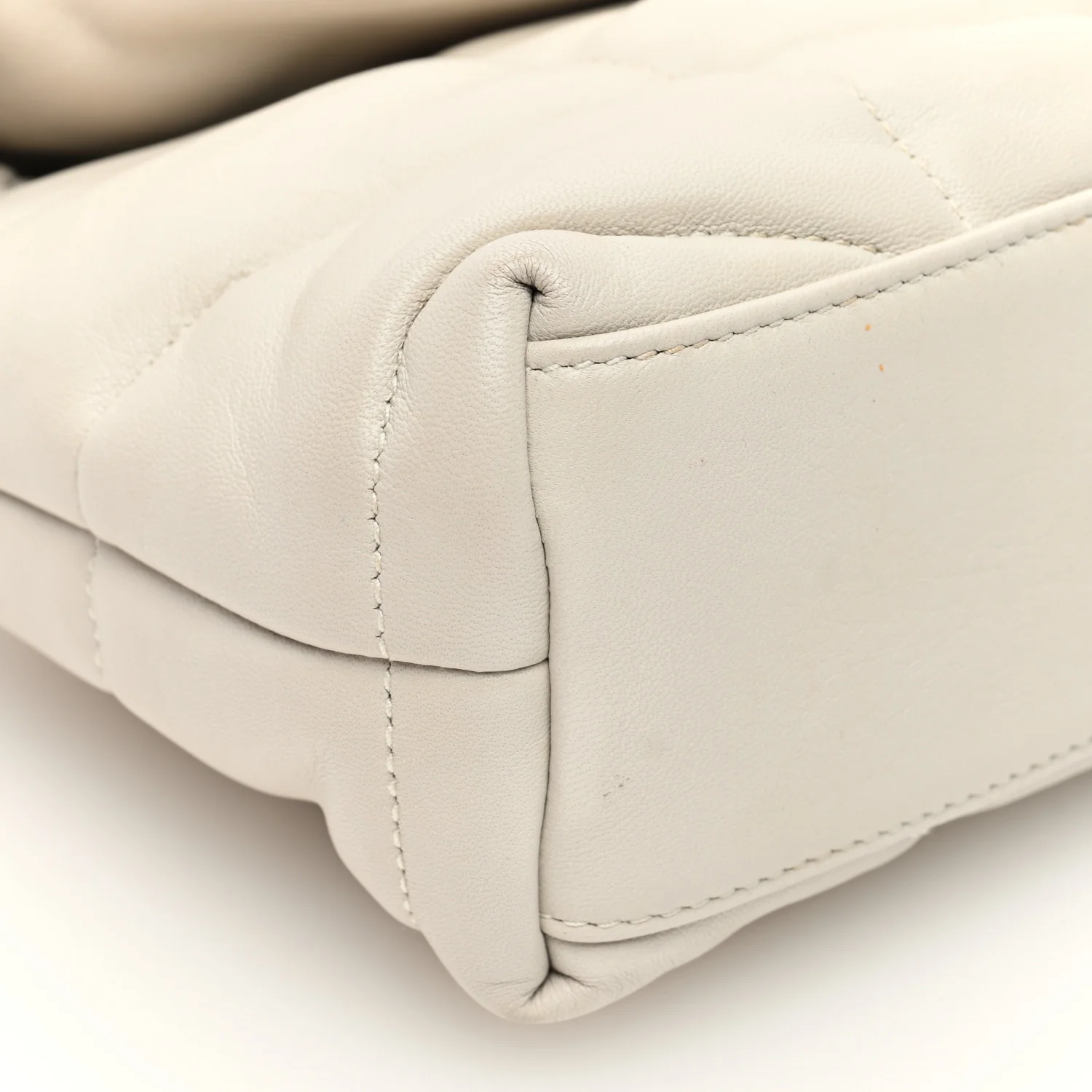 Lambskin Quilted Toy Loulou Puffer Monogram Chain Satchel Crema Soft - Top Club