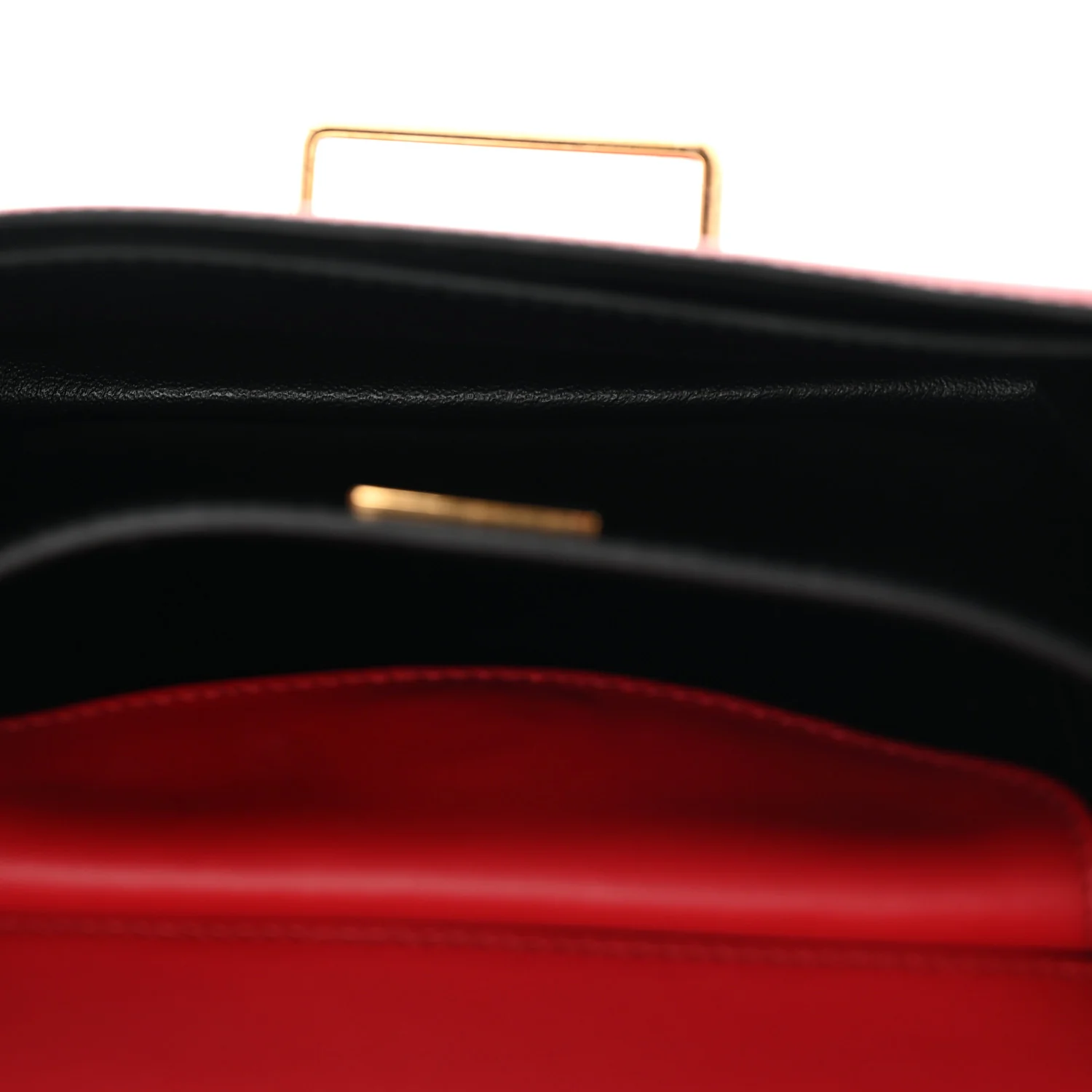 City Calfskin Saffiano Cahier Bag Fuoco Black - Top Club