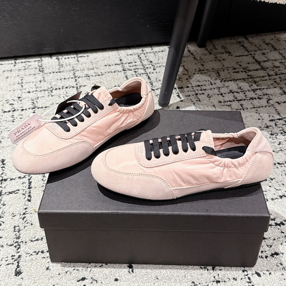 PRADA Collapse Re-Nylon and suede sneakers - Top Club