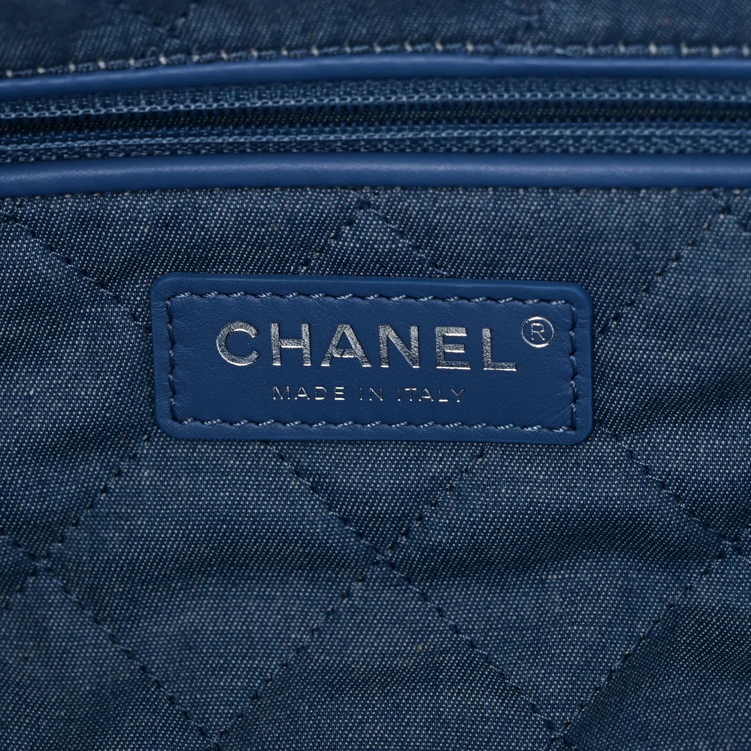 Denim Quilted Chanel 22 Blue - Top Club
