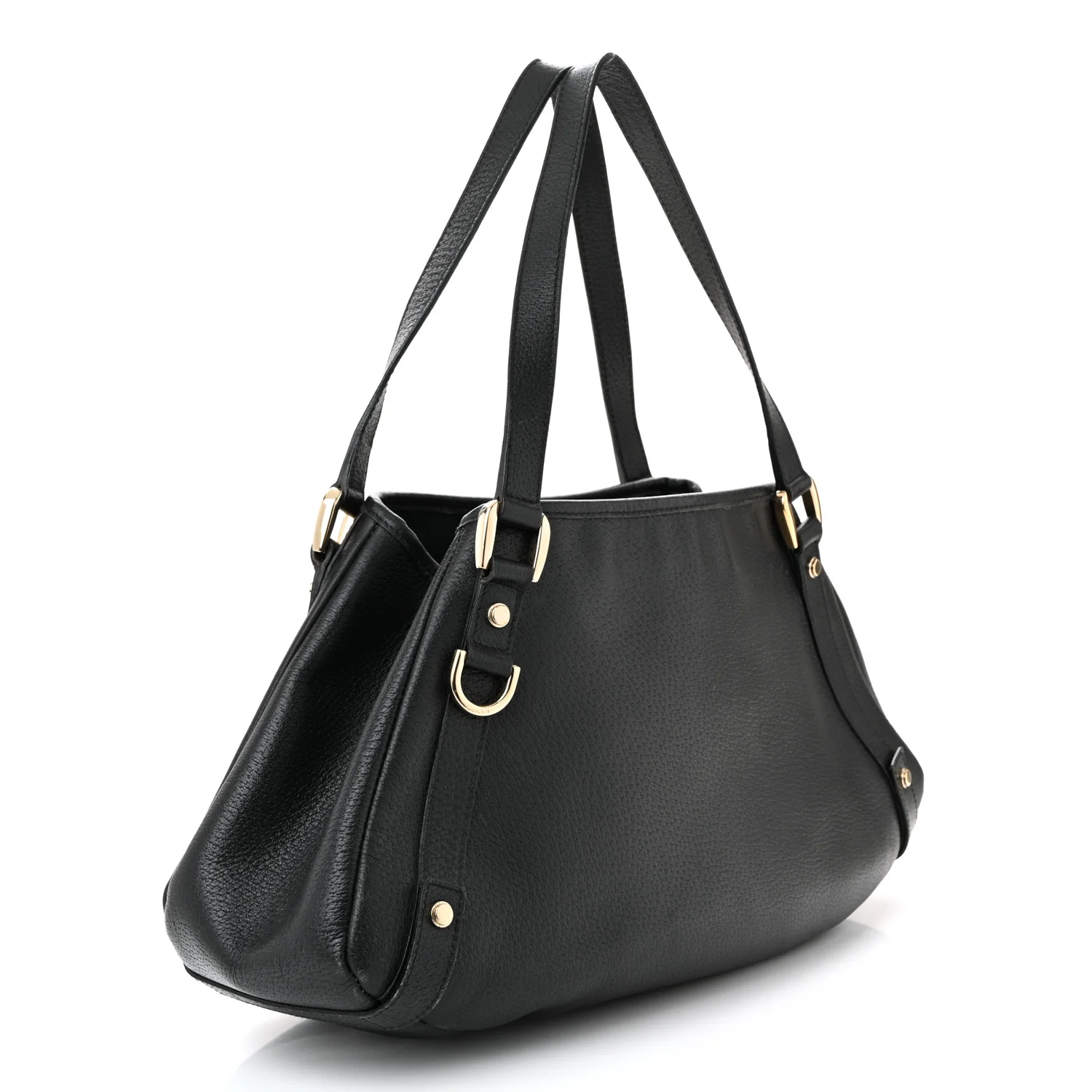 Calfskin Medium Abbey Shoulder Bag Black - Top Club