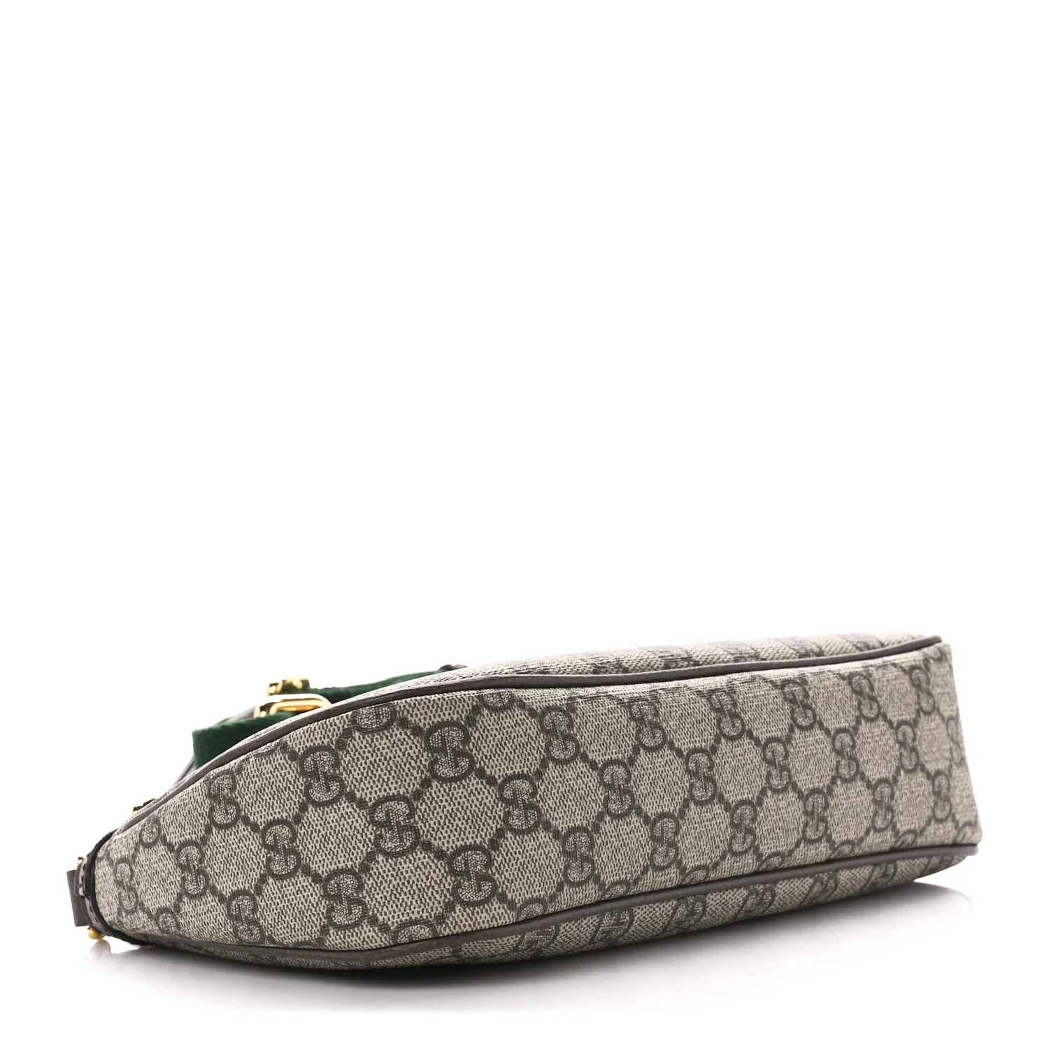 GG Supreme Monogram Textured Dollar Calfskin Web Small Ophidia GG Handbag Beige Ebony New Acero - Top Club