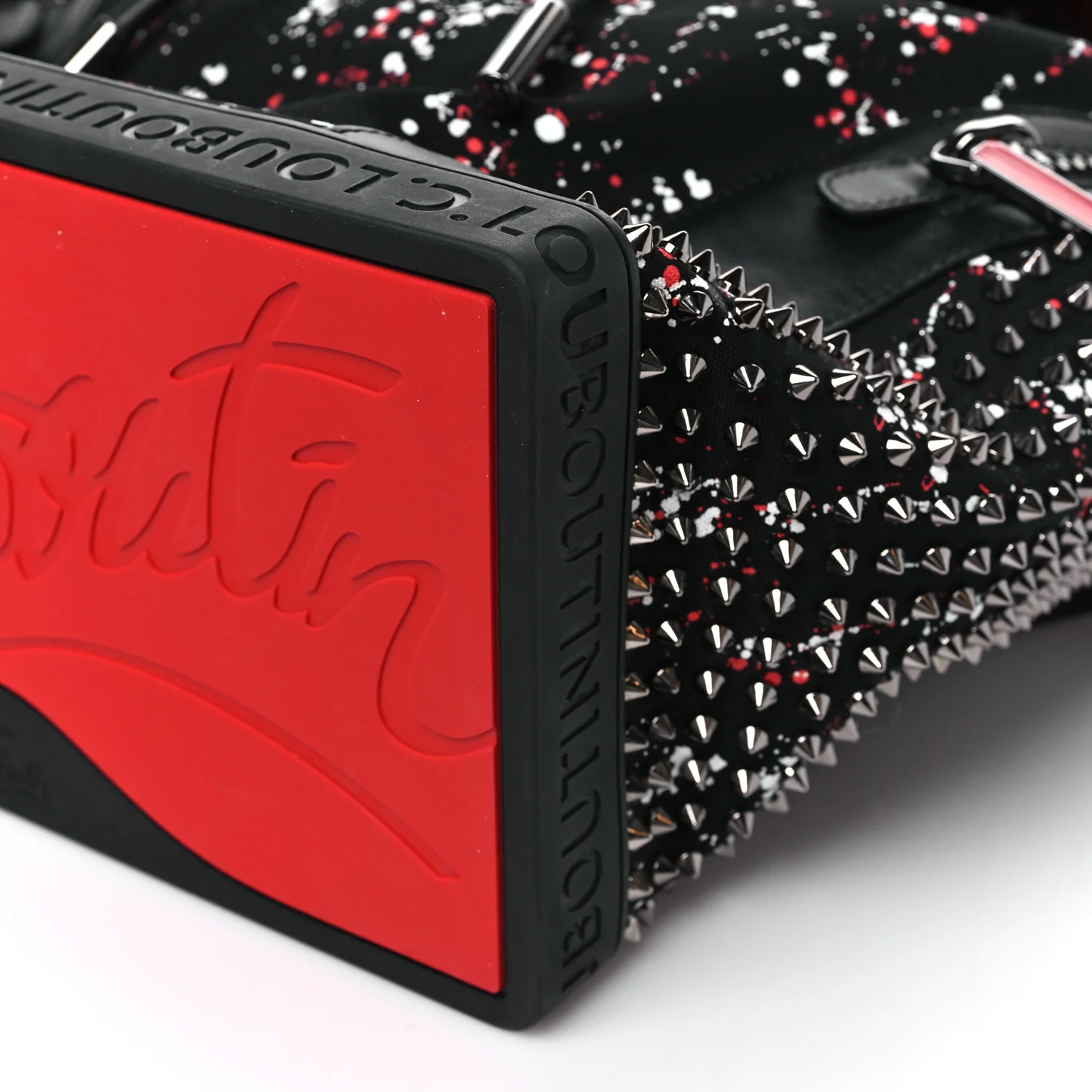 Canvas Splash Print Spiked Explorafunk Backpack Multicolor - Top Club
