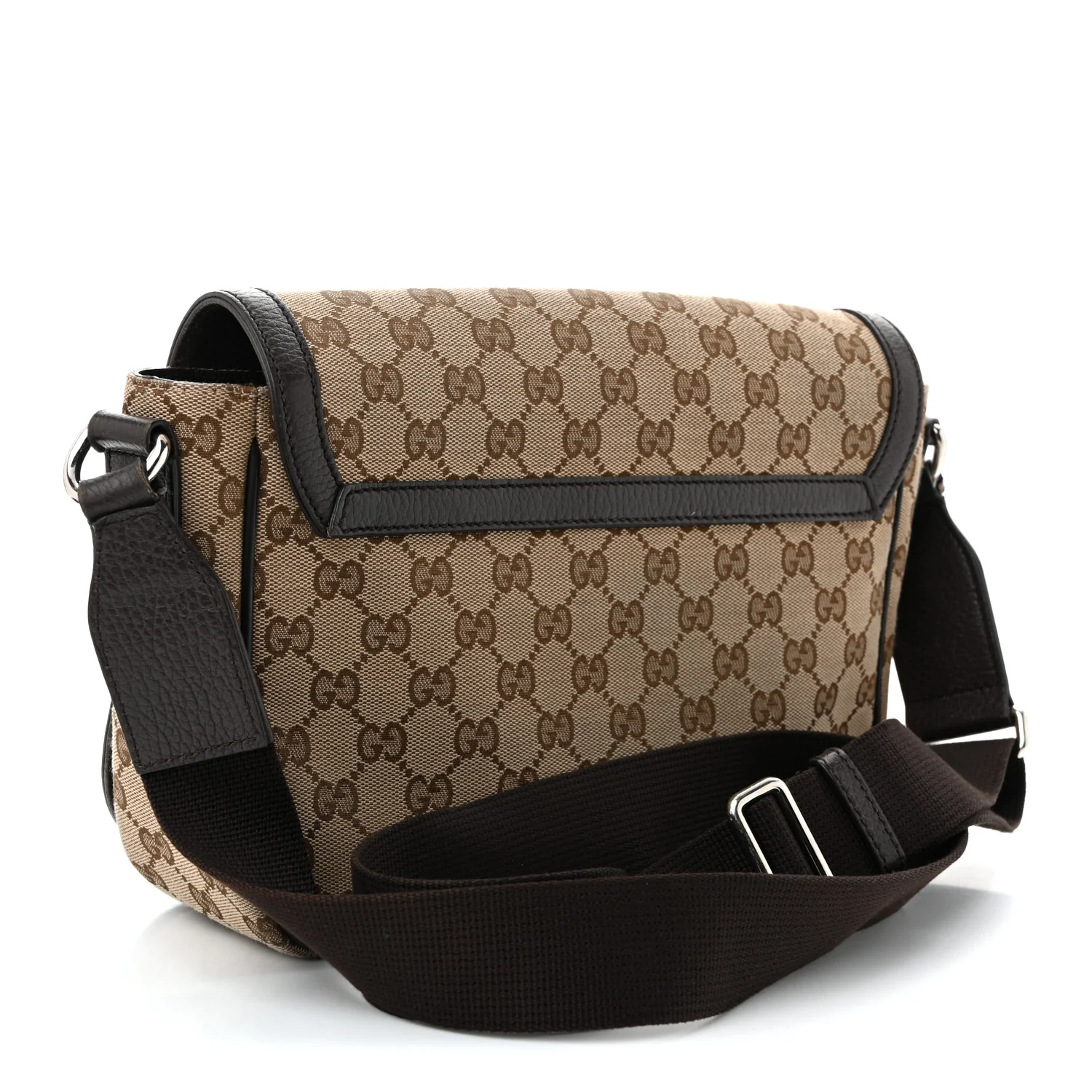 Monogram Flap Messenger Bag Beige Dark Brown - Top Club