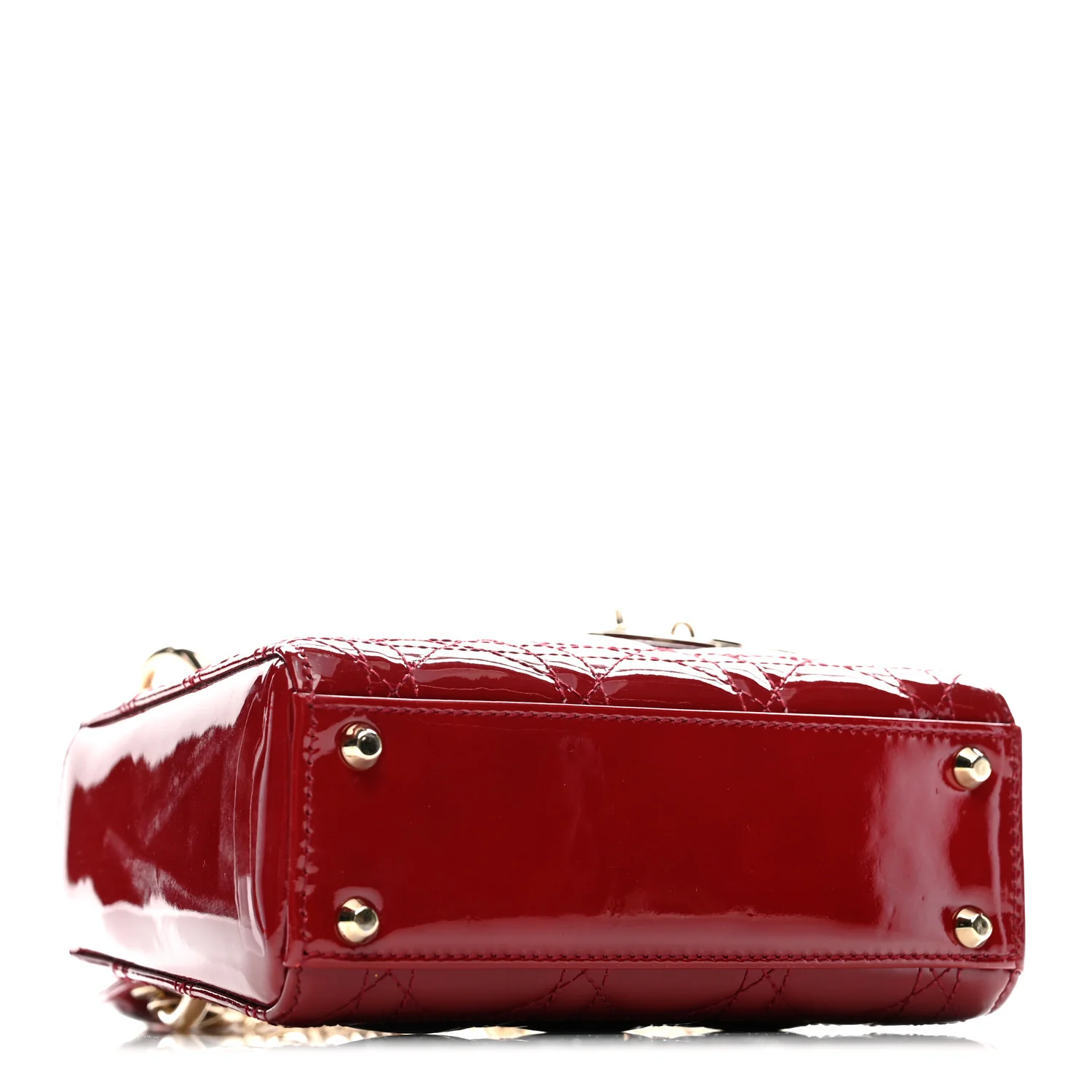 Patent Cannage Mini Lady Dior Red - Top Club