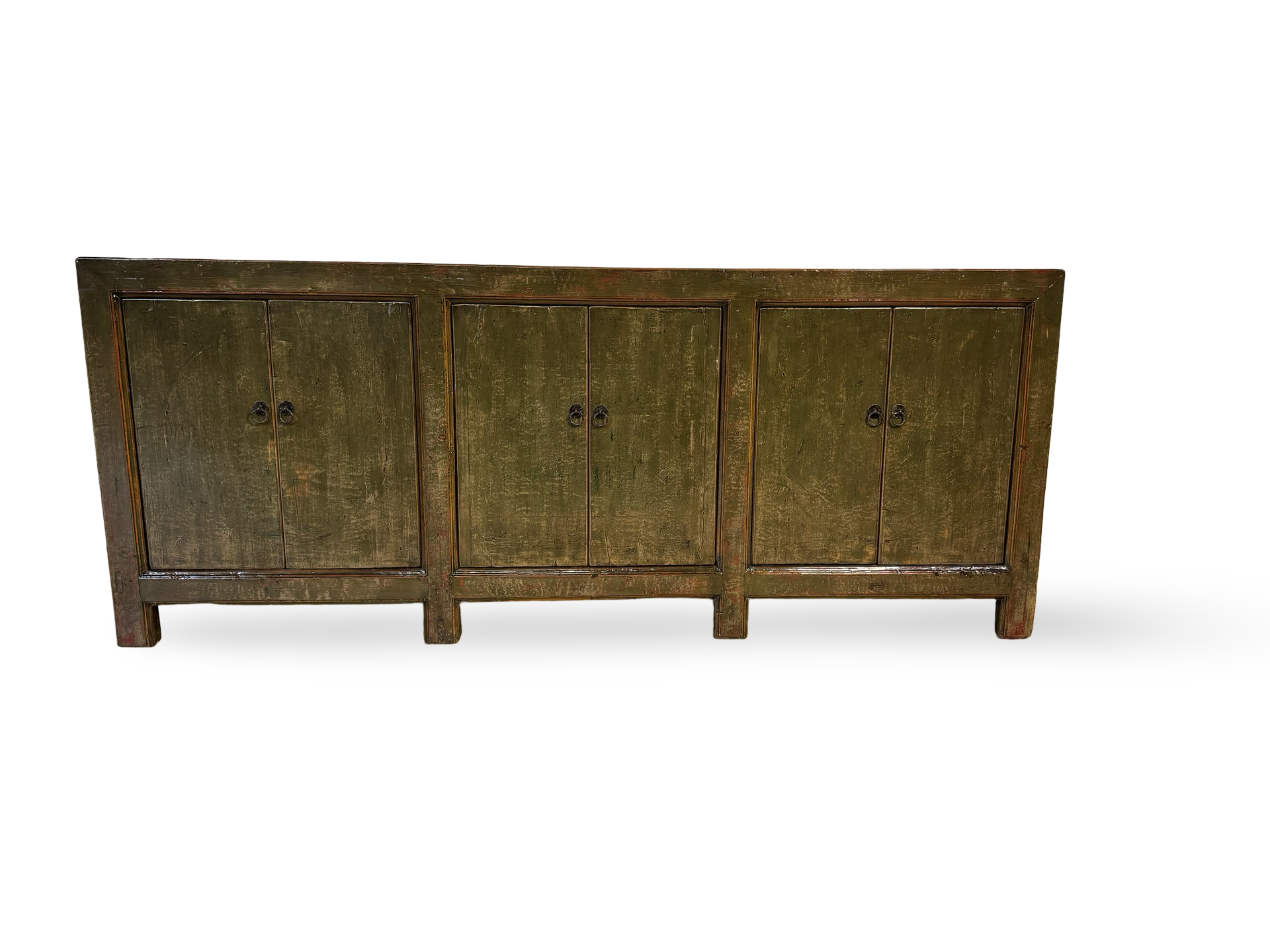 Dressoir 6 deur groen Lak