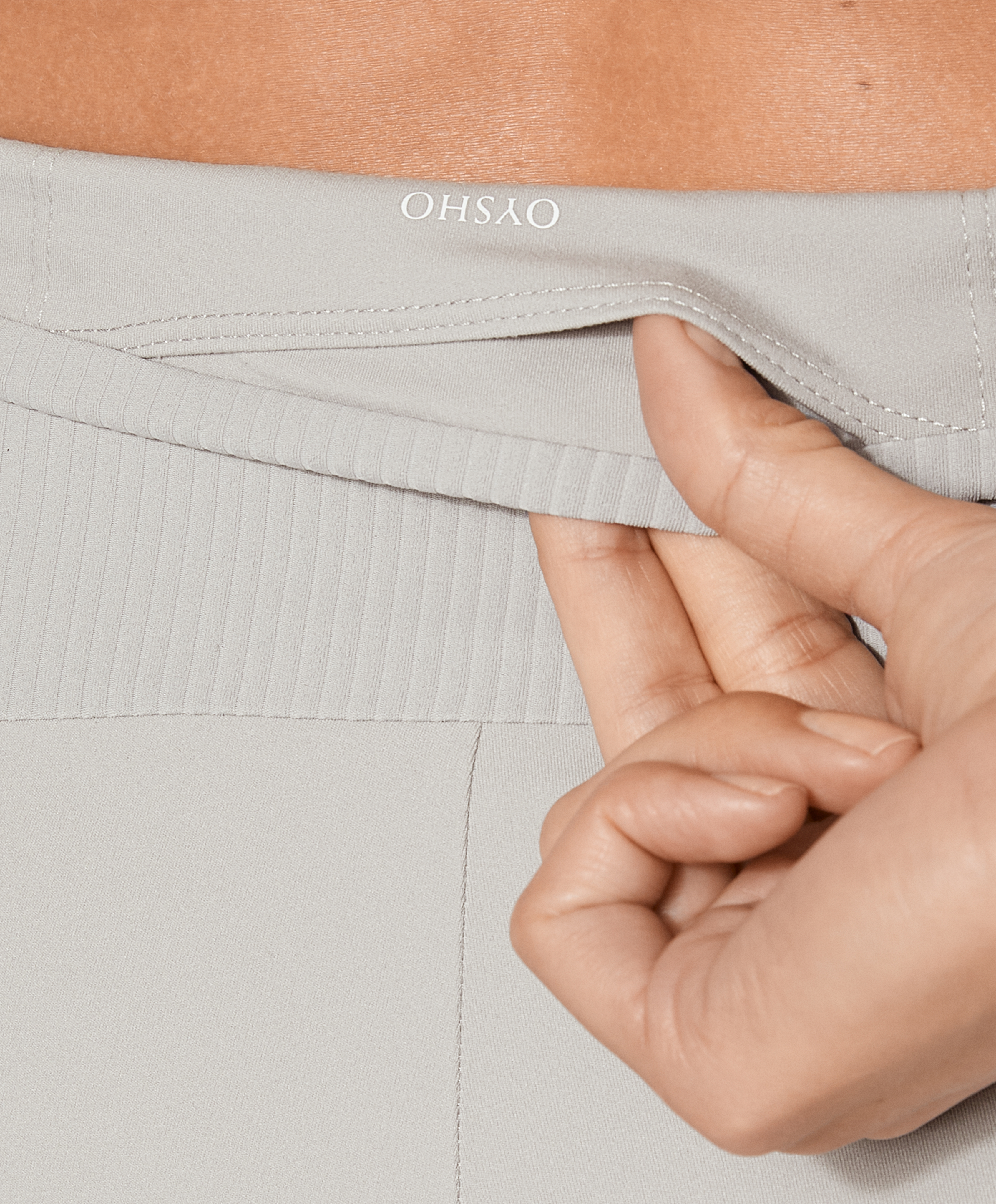 OYSHO Comfortlux high-rise rib 20 cm cycle leggings