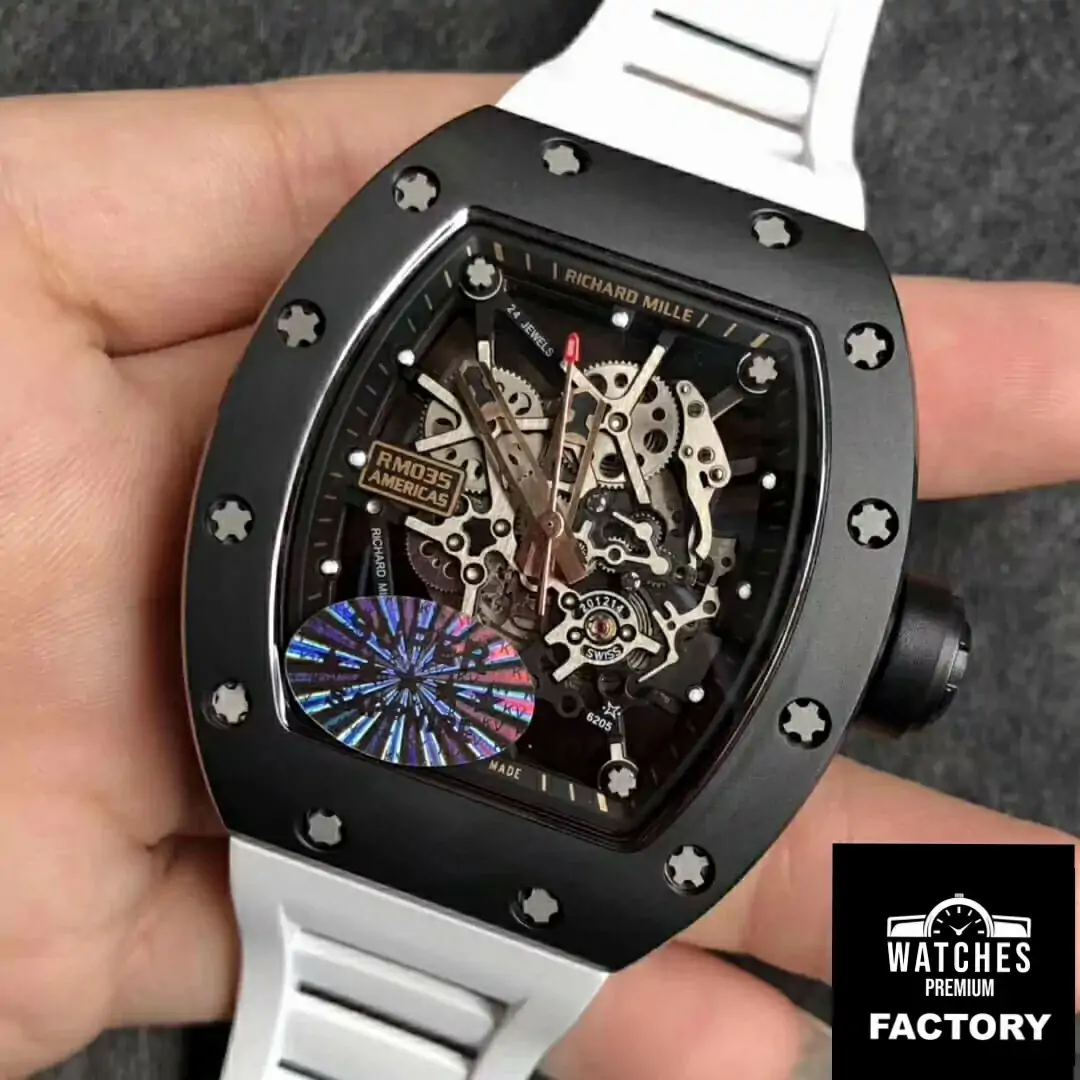 Richard Mille RM035 Americas KV Factory White Rubber Strap