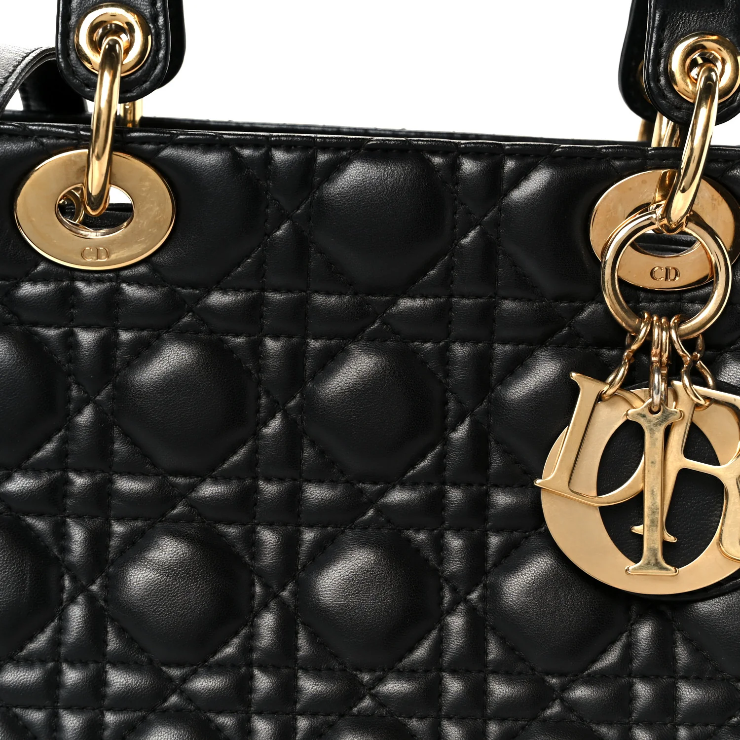Lambskin Cannage Medium Lady Dior Black - Top Club