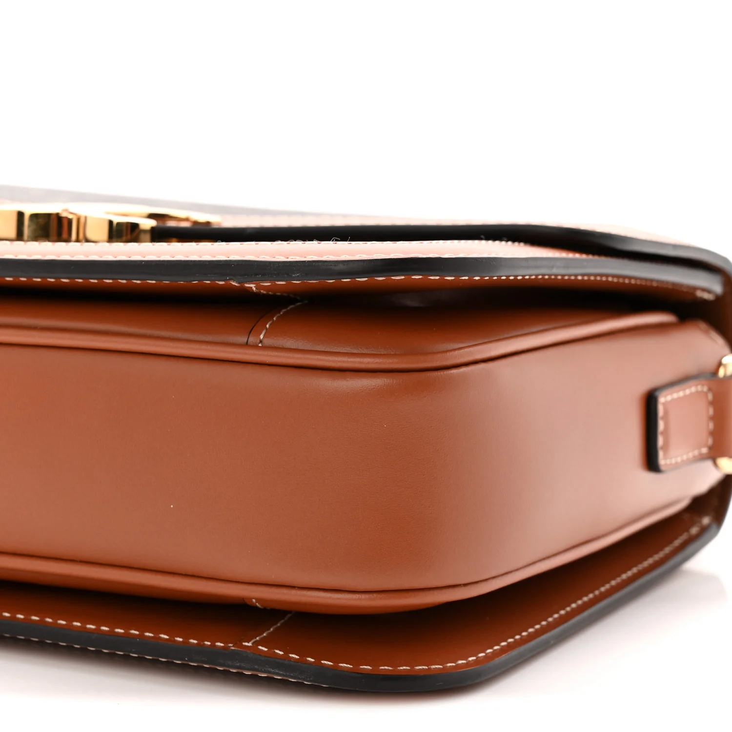 Triomphe Canvas Calfskin Medium Triomphe Bag Tan - Top Club