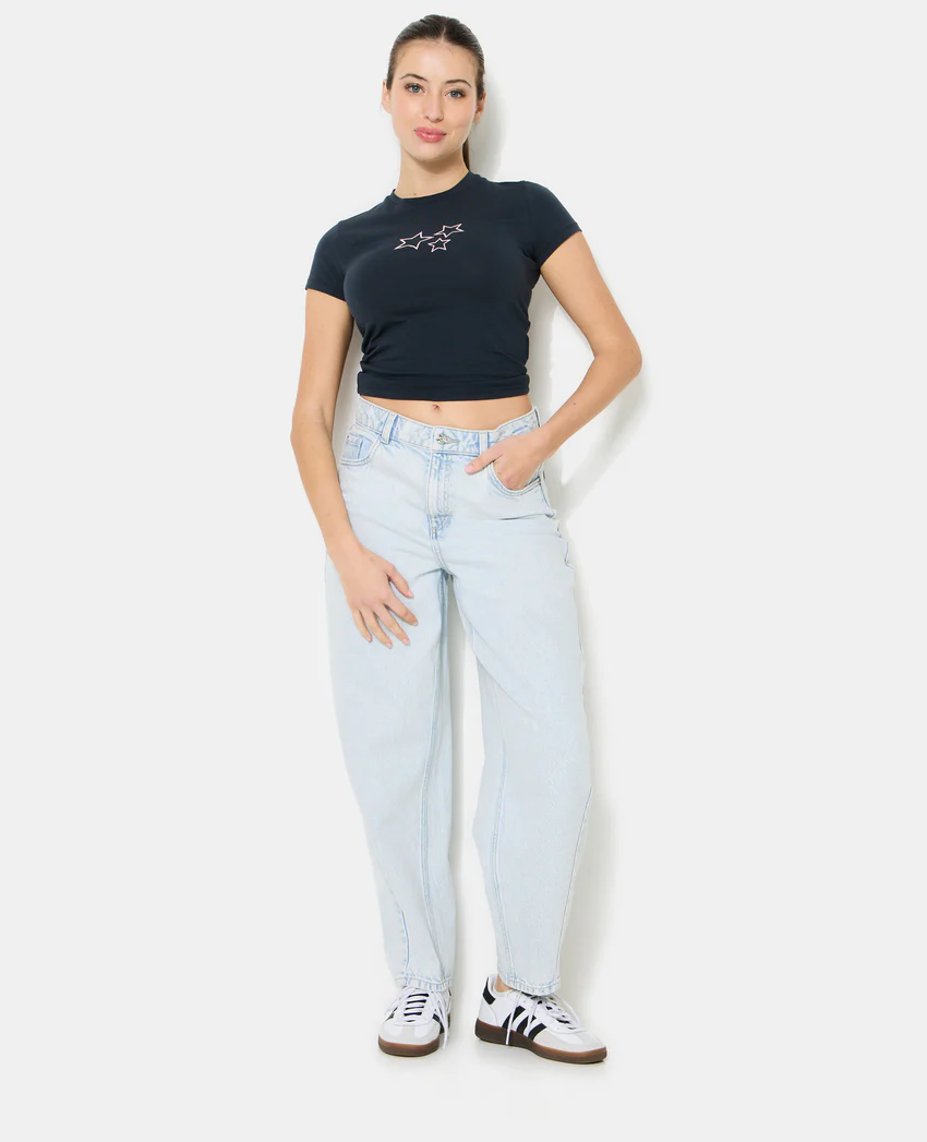 Pimkie T-shirt ajusté avec étoiles brodées