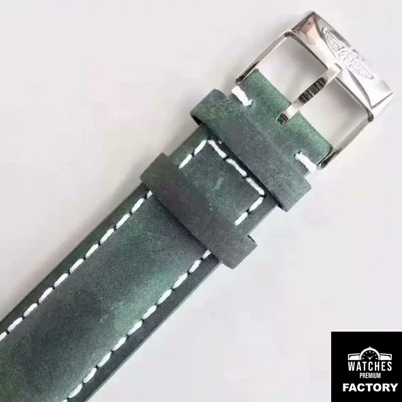 Breitling Avenger II Seawolf A1733110 / BC30 / 435X / A20BASA.1 Green Leather Strap GF Factory Black Dial