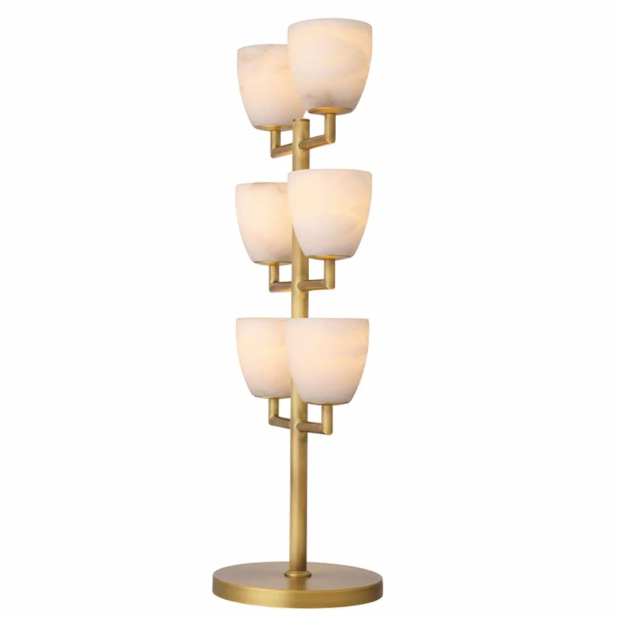 Luxury table lamp brass / alabaster H. 81 cm - Luxury Lights