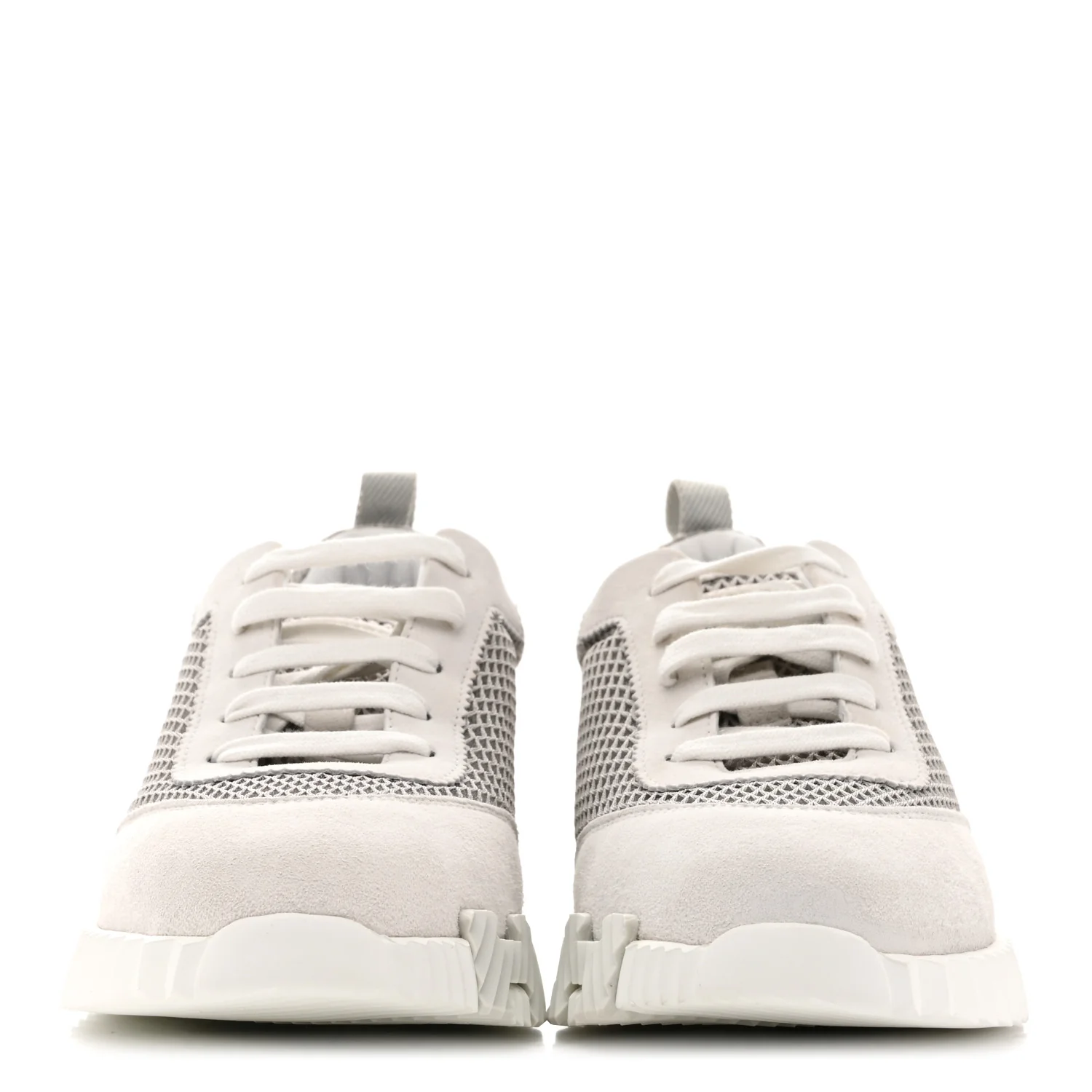 Air Mesh Suede Goatskin Bouncing Sneakers 38.5 Gris Lulea White - Top Club