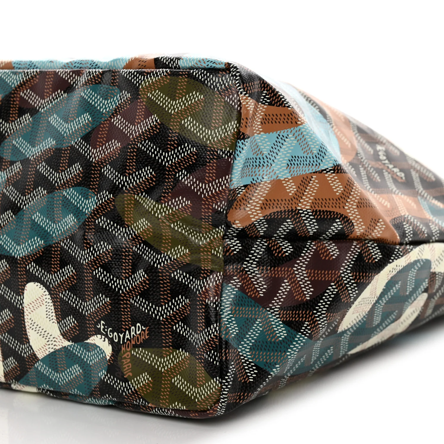 Goyardine Saint Louis Lettres Camouflage PM Black Blue - Top Club