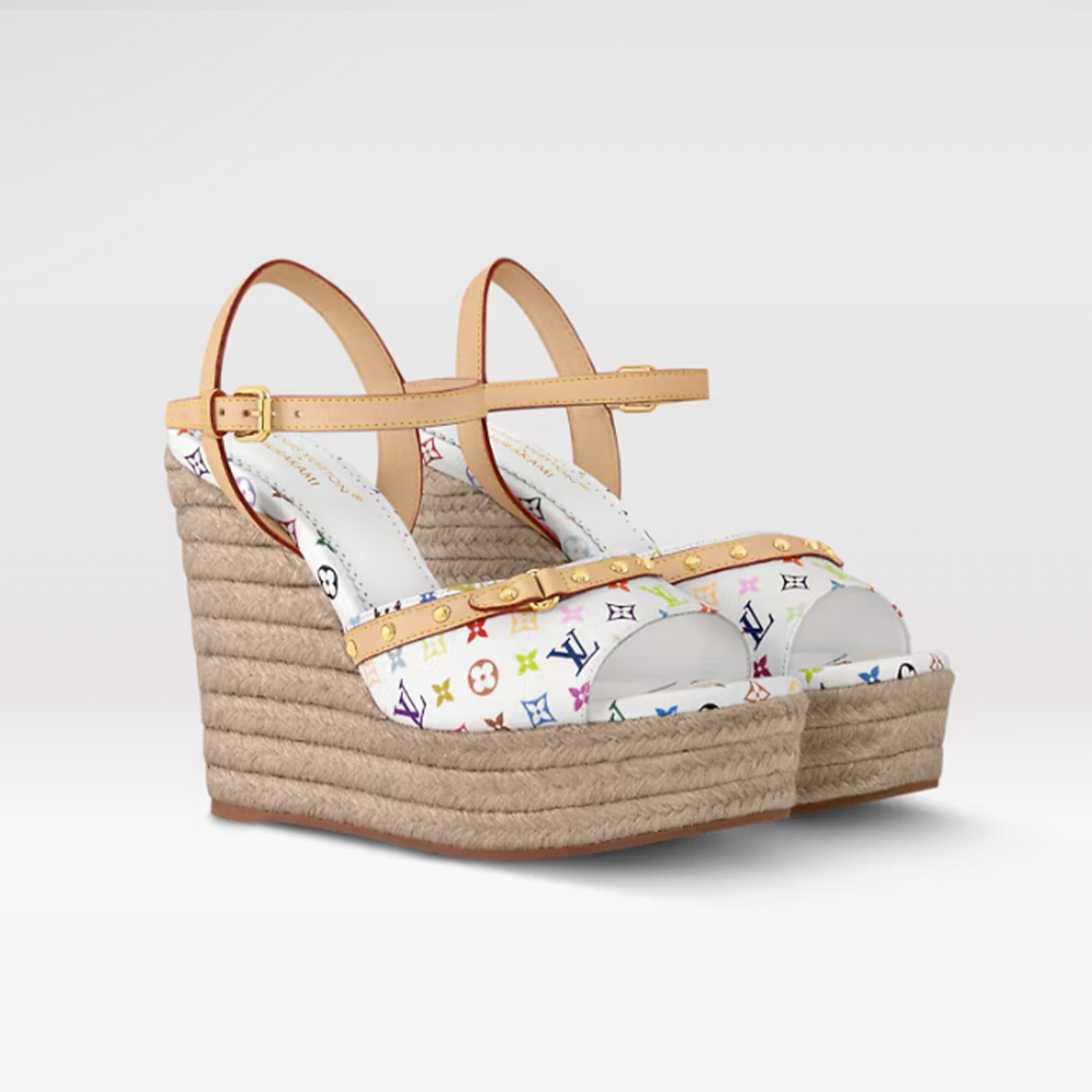 Louis Vuitton LV x TM HELIOS Wedge Sandals (Replica) - Sneaker Replica Workshop