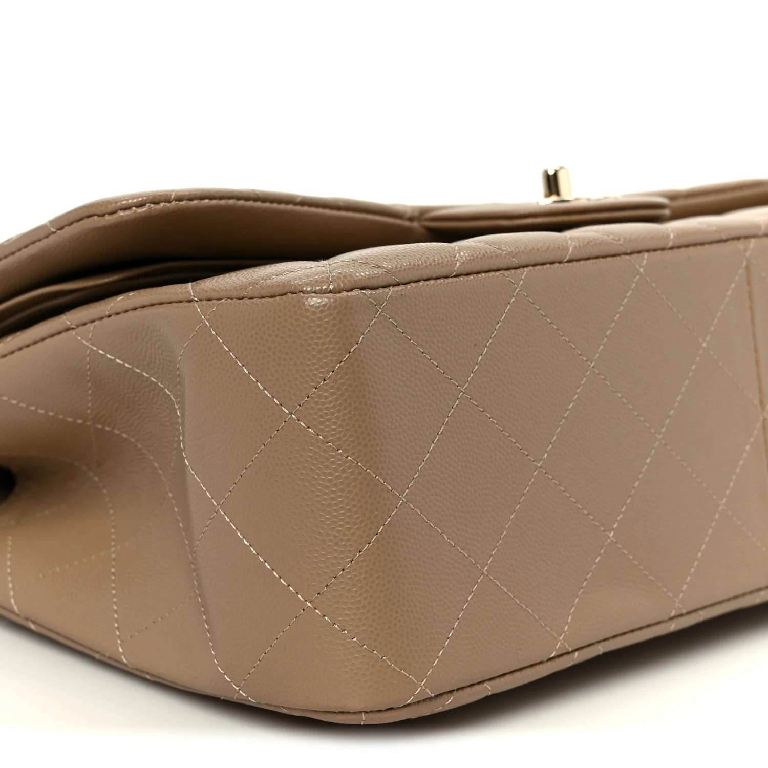 Caviar Quilted Jumbo Double Flap Dark Beige - Top Club