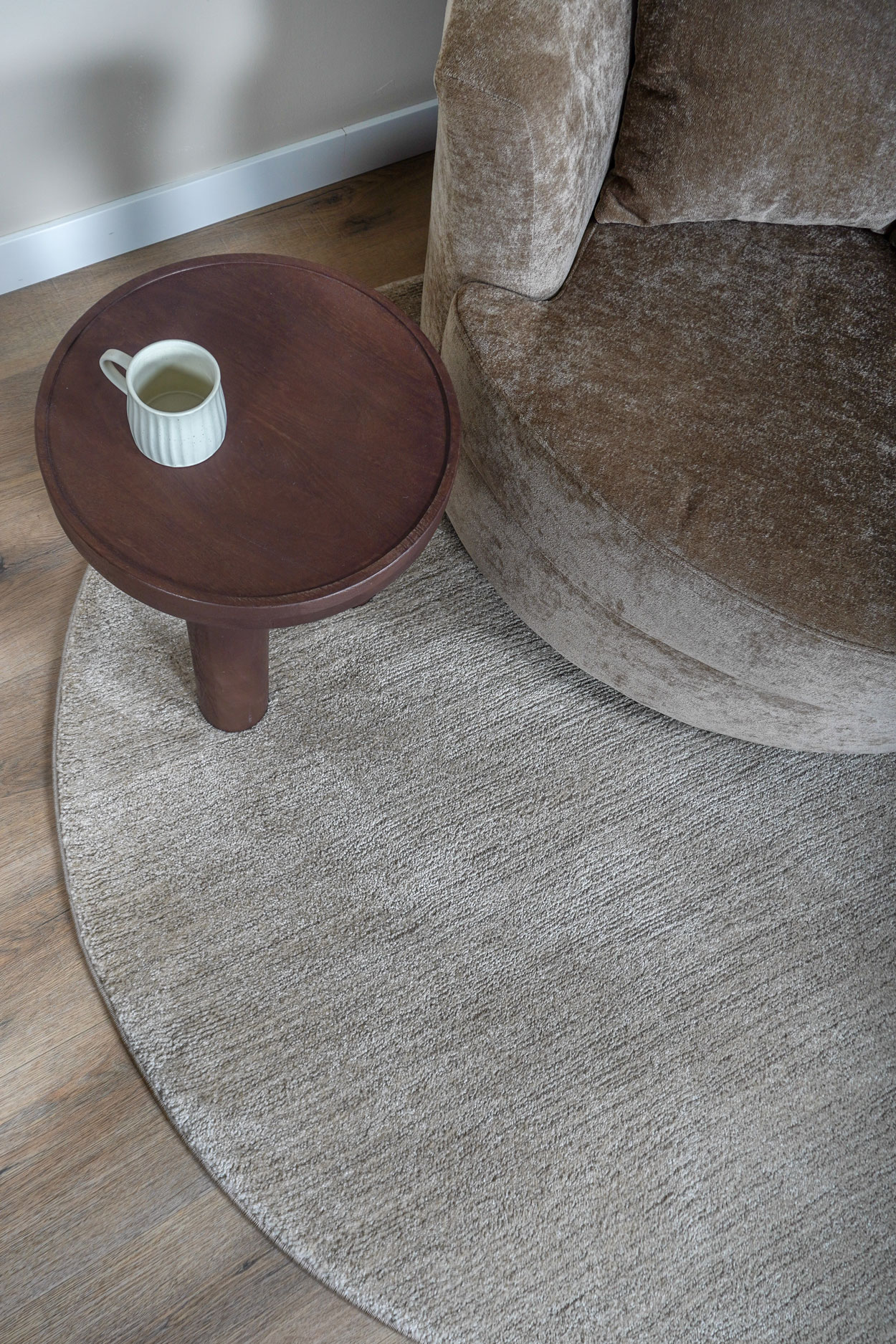 Vloerkleed Nina Beige - Rond ø280 cm