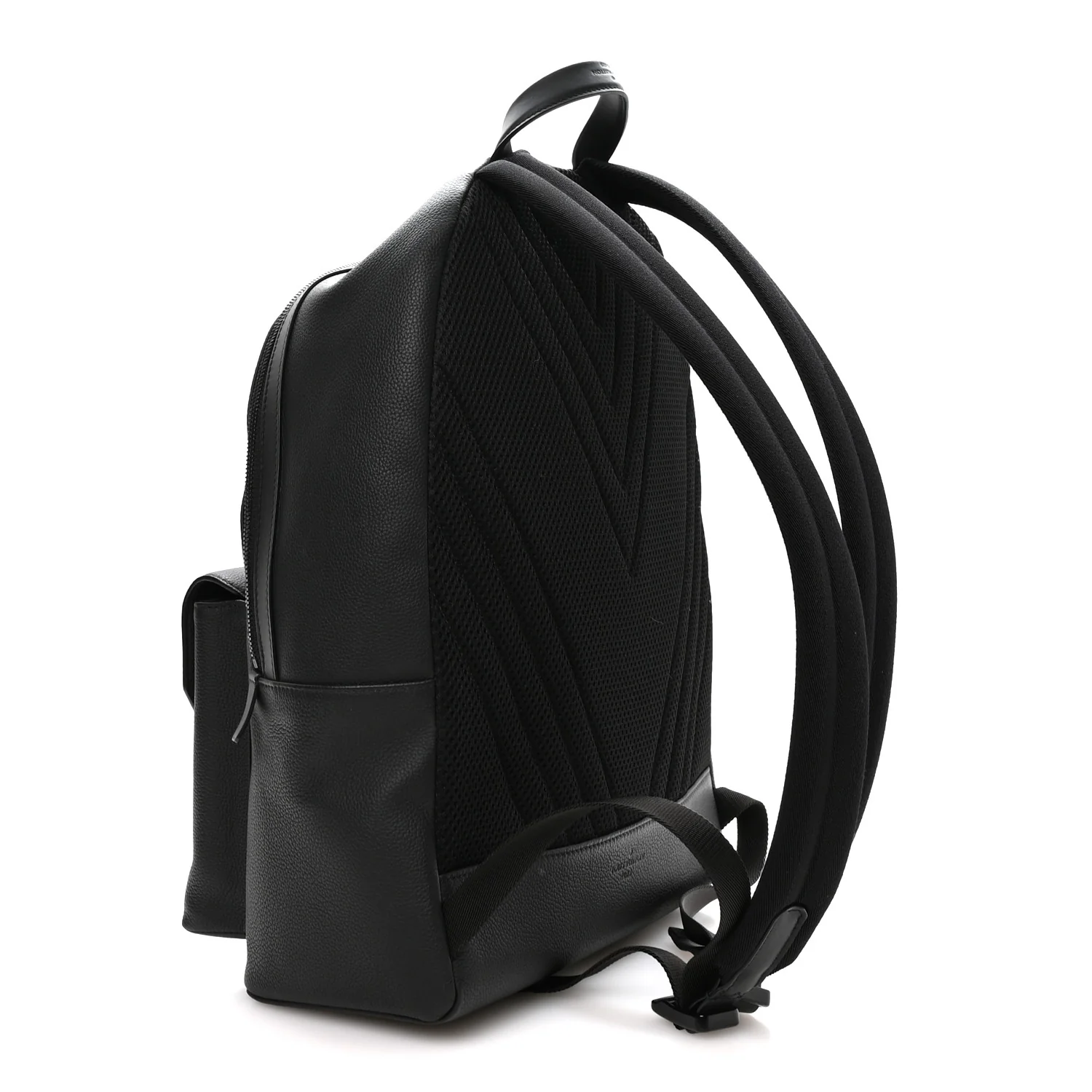 Grained Calfskin Aerogram Takeoff Backpack Black