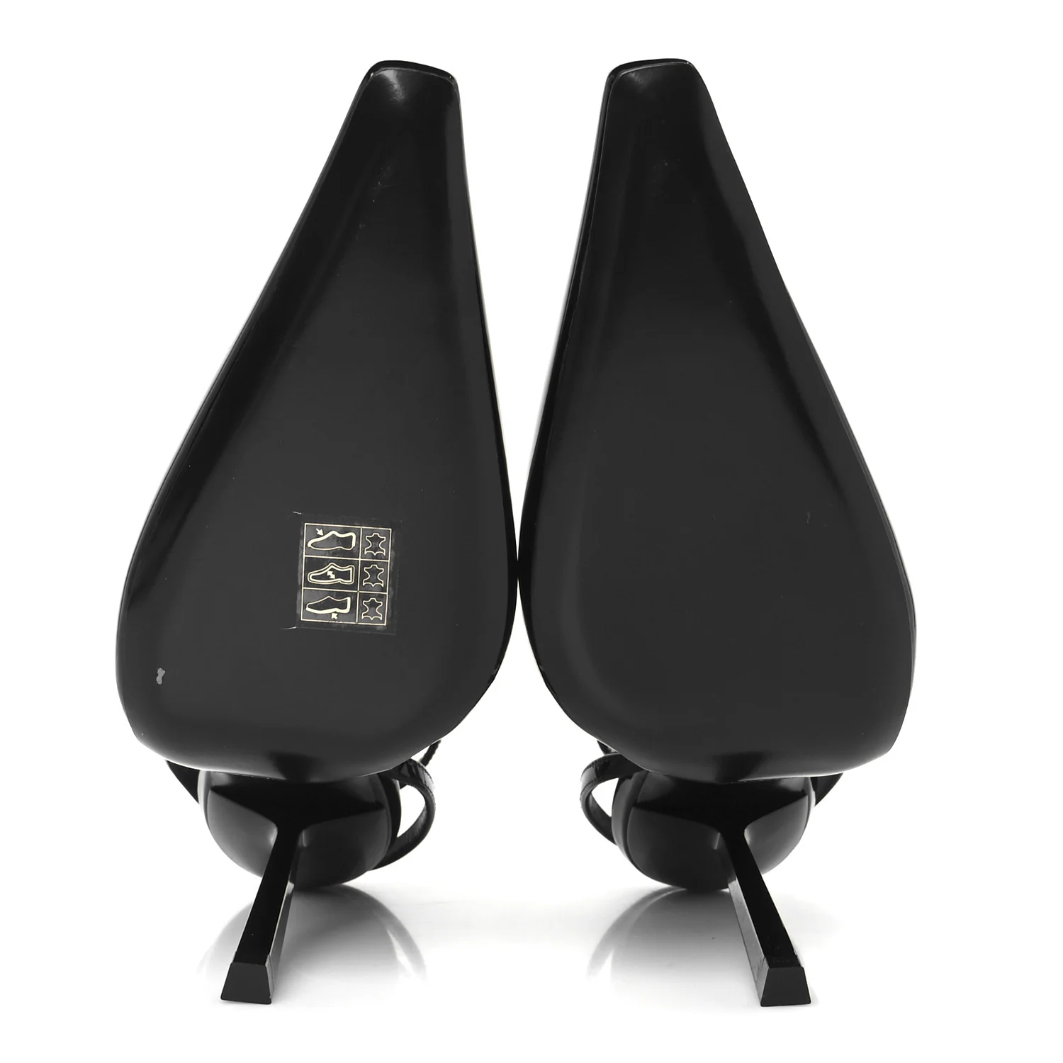 Patent Calfskin Crystal Anouk Pumps 38 Black - Top Club