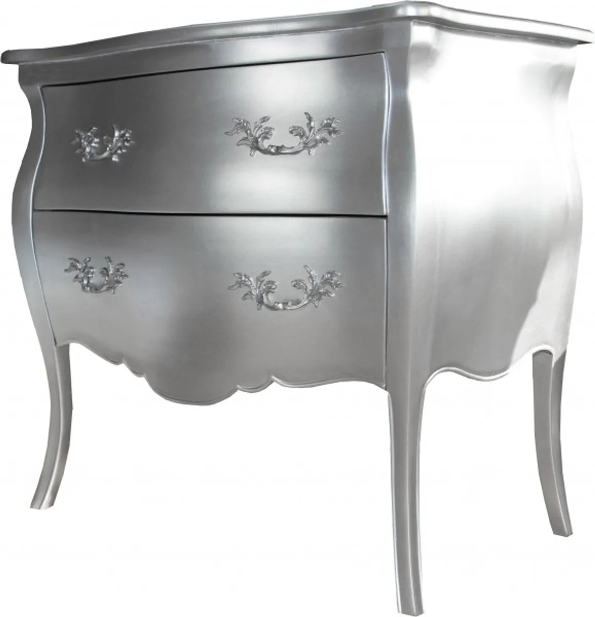 Baroque chest of drawers with 2 drawers Mod2 silver width 95 cm, height 86 cm - Baroque furniture