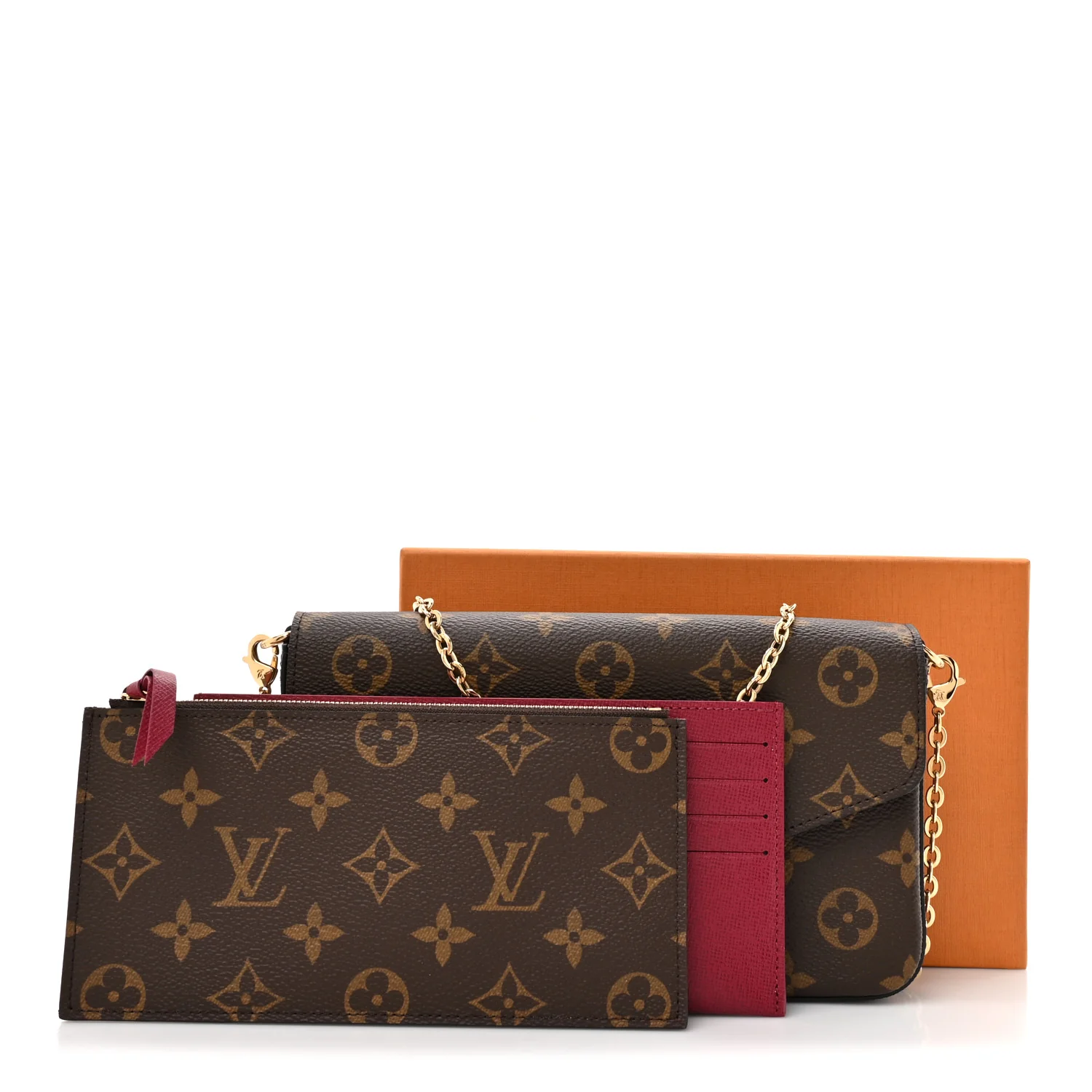 Monogram Pochette Felicie Chain Wallet Fuchsia - Top Club