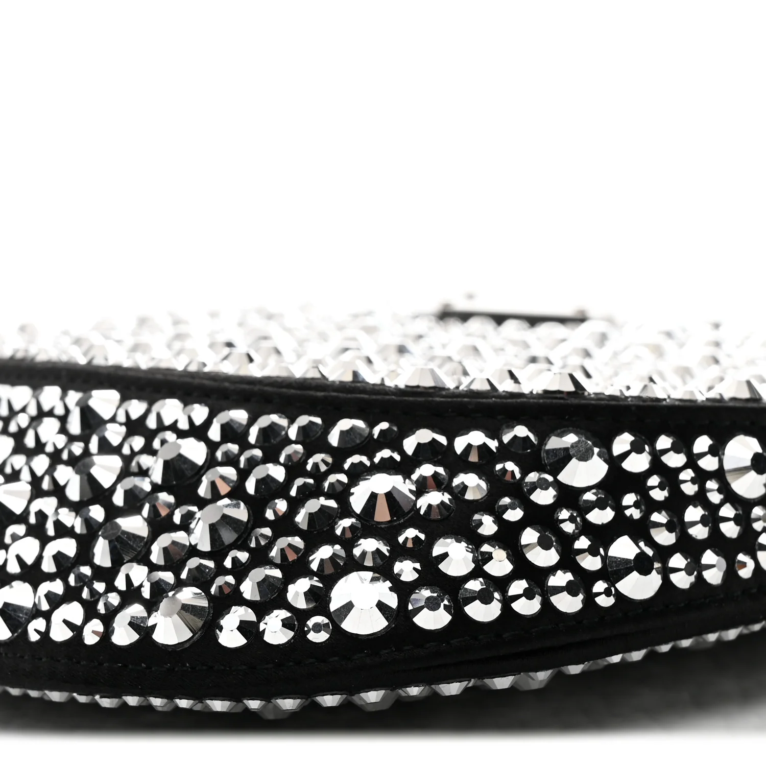 Satin Crystal Cleo Adjustable Strap Shoulder Bag Metal - Top Club