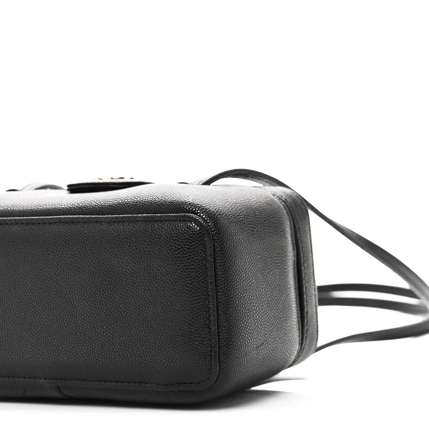 Shiny Caviar Preppy Coco Long Vanity With Strap Black - Top Club