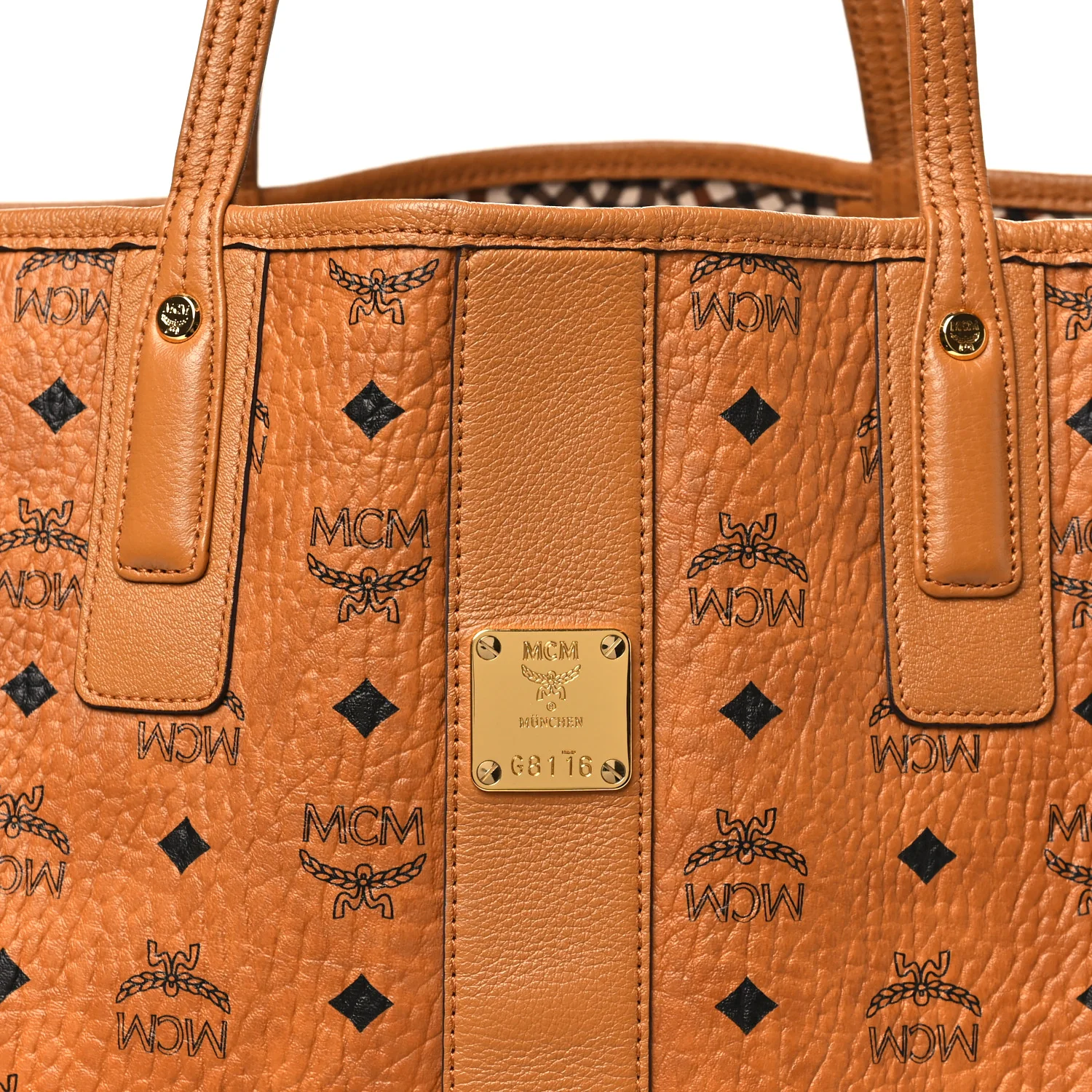 Visetos Large Liz Reversible Shopper Tote Cognac - Top Club