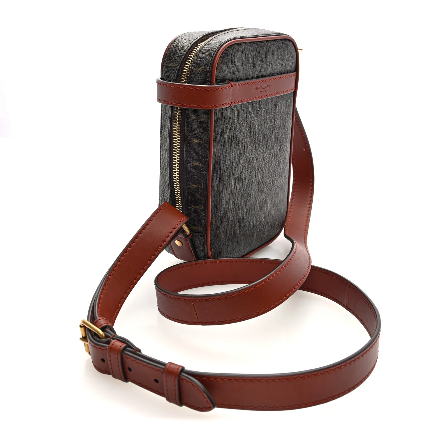 Canvas Smooth Calfskin Le Monogramme Crossbody Pouch Chestnut - Top Club