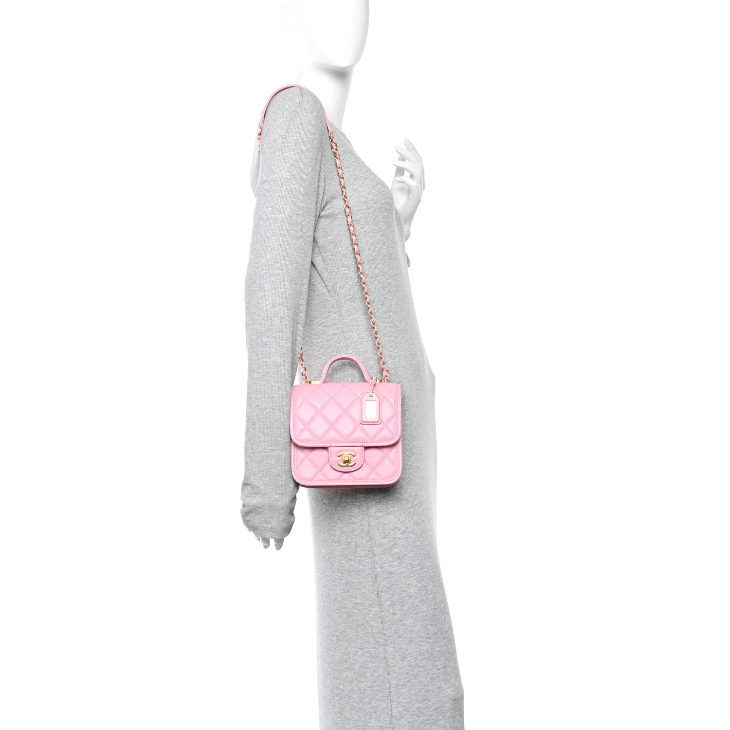 Caviar School Memory Mini Top Handle Flap Light Pink