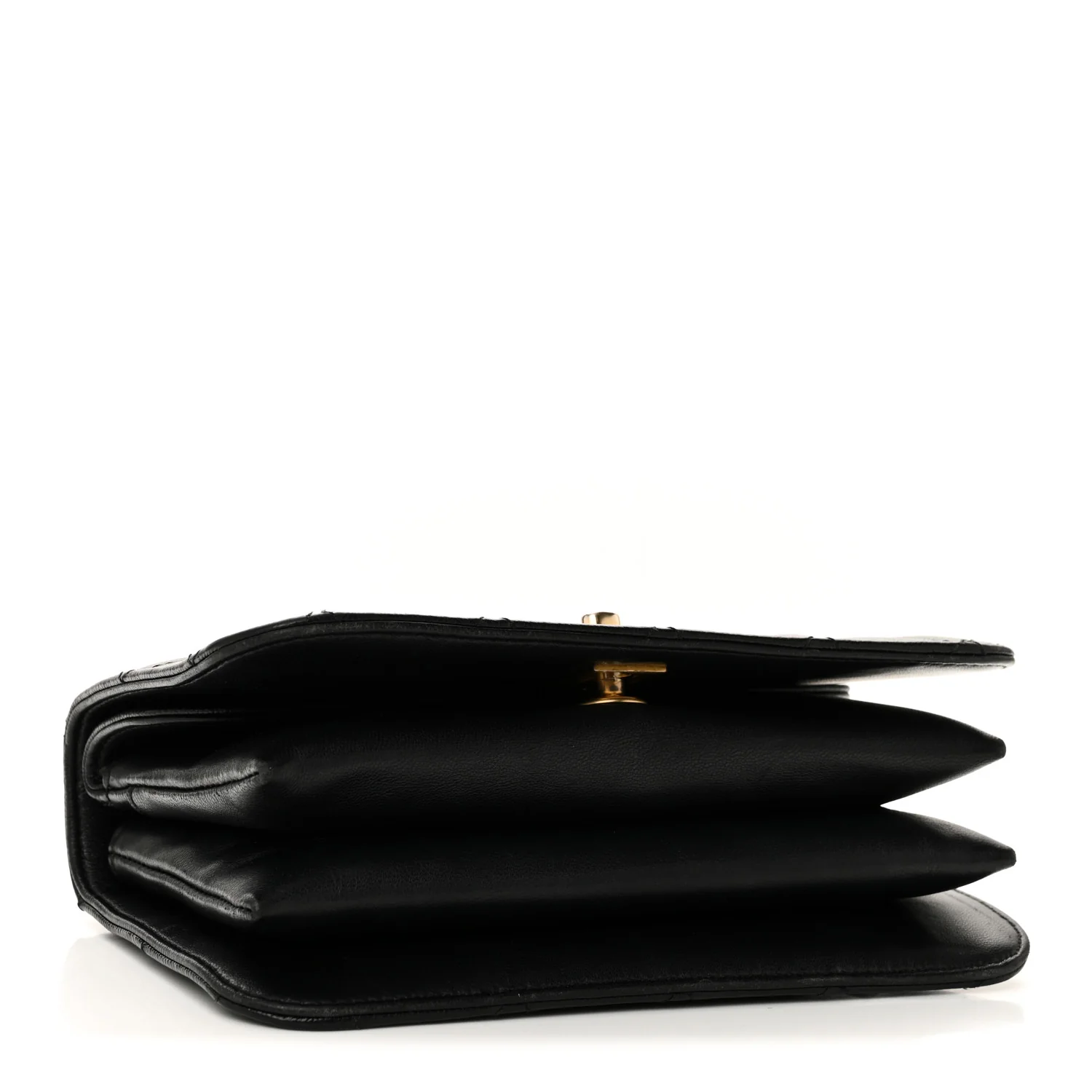 Caviar Quilted Mini Top Handle Flap Black - Top Club