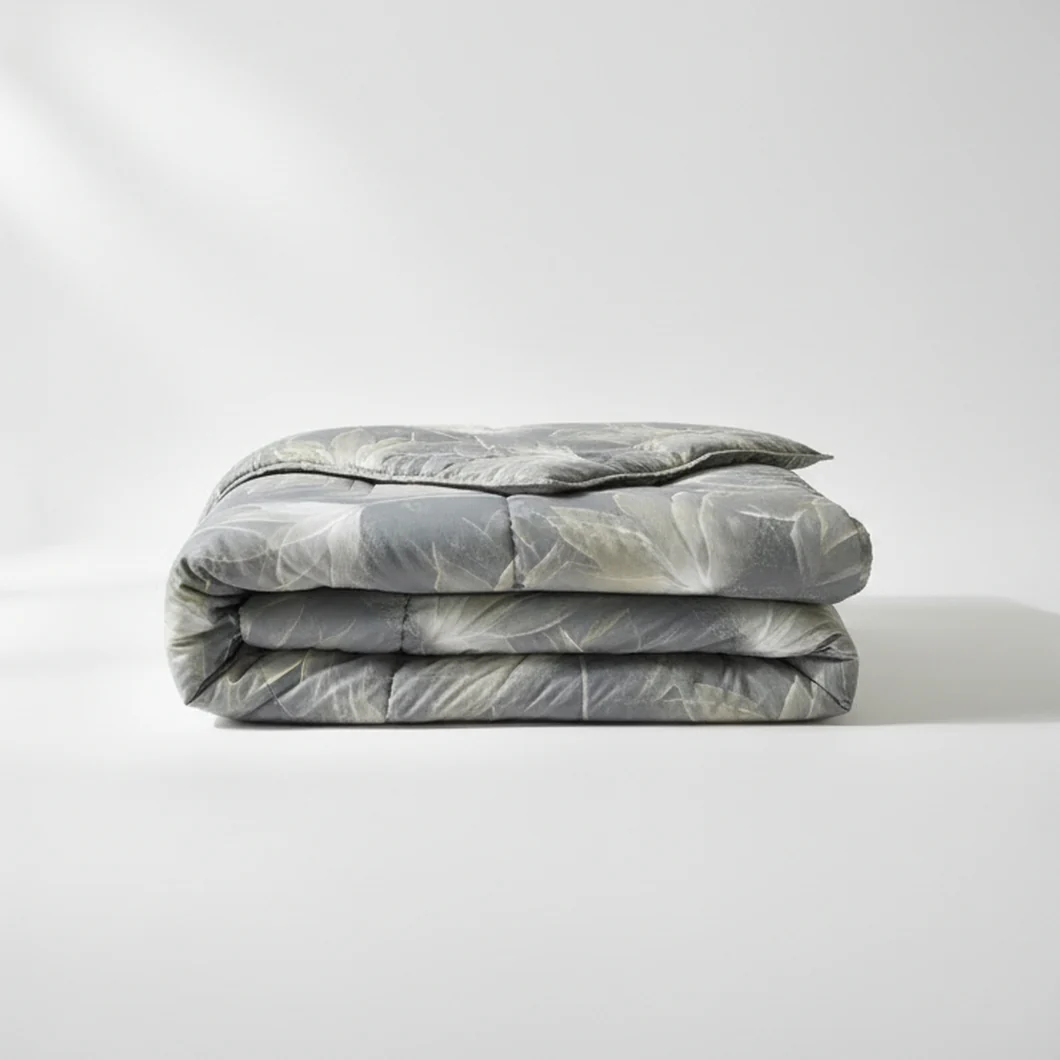 Trapunta In Raso Di Cotone Abstract Flower Matrimoniale