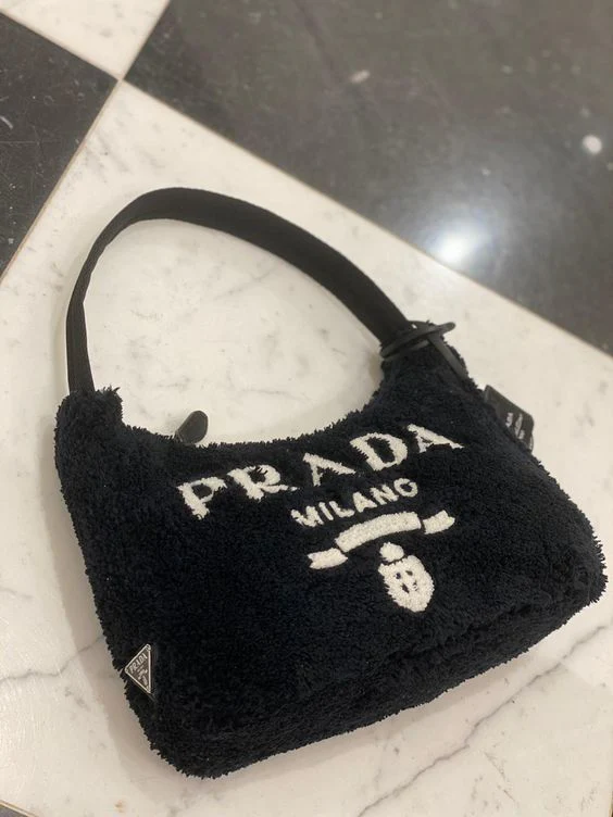 Prada Terry Cloth Mini Bag In Black - Top Club