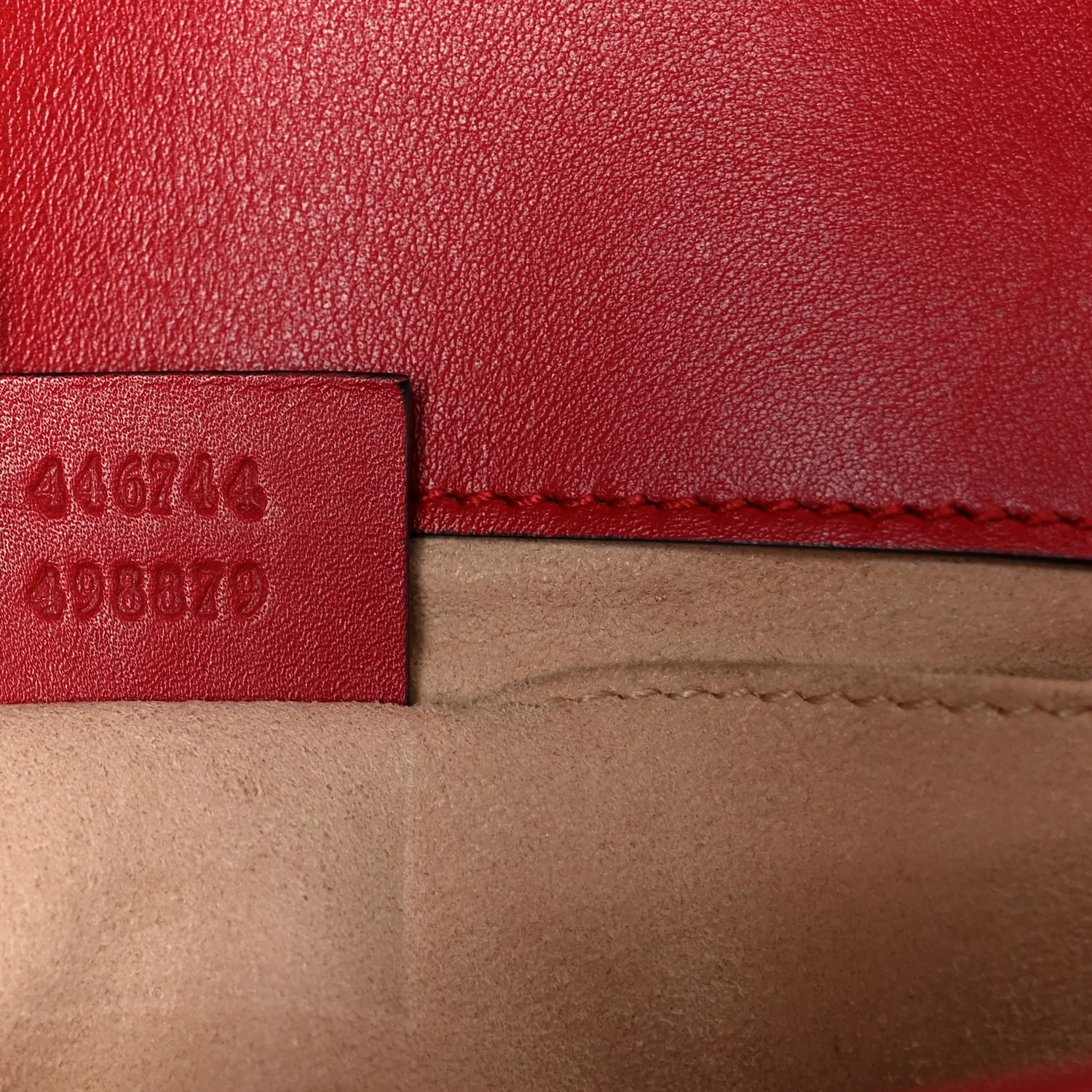 Calfskin Matelasse Mini GG Marmont Shoulder Bag Hibiscus Red - Top Club