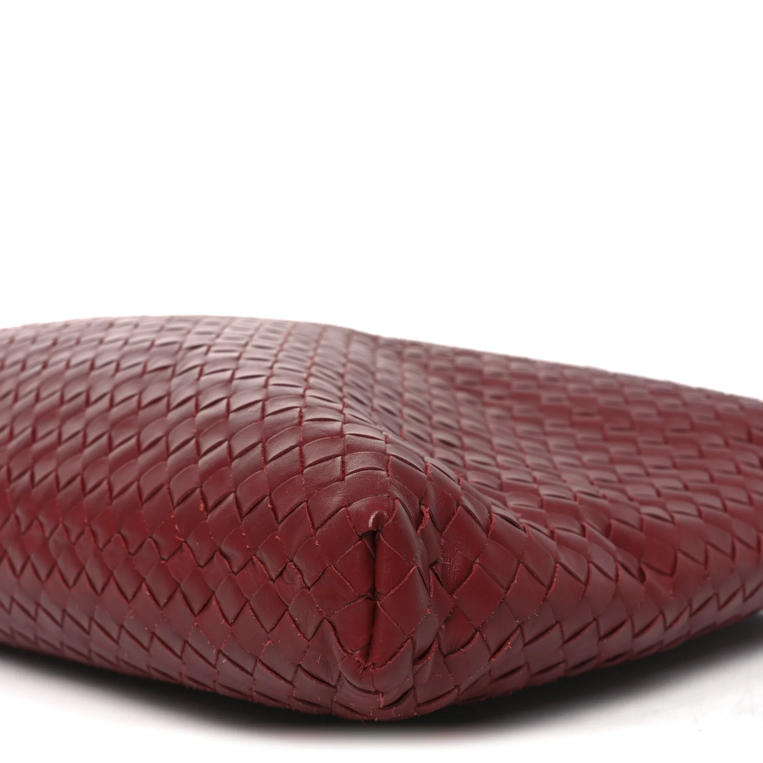 Nappa Intrecciato Medium Convertible Tote Burgundy - Top Club