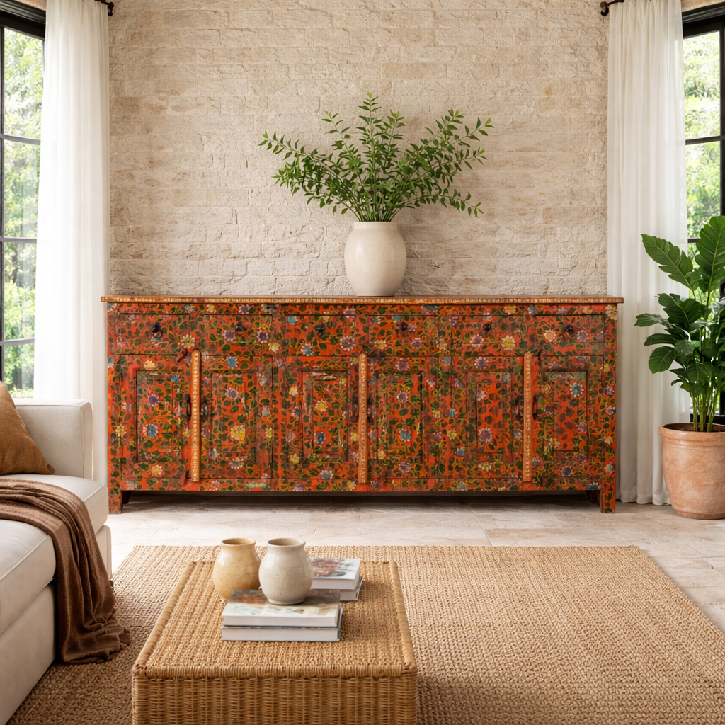 Vanur - Handbeschilderd Dressoir Gerecycled Hout