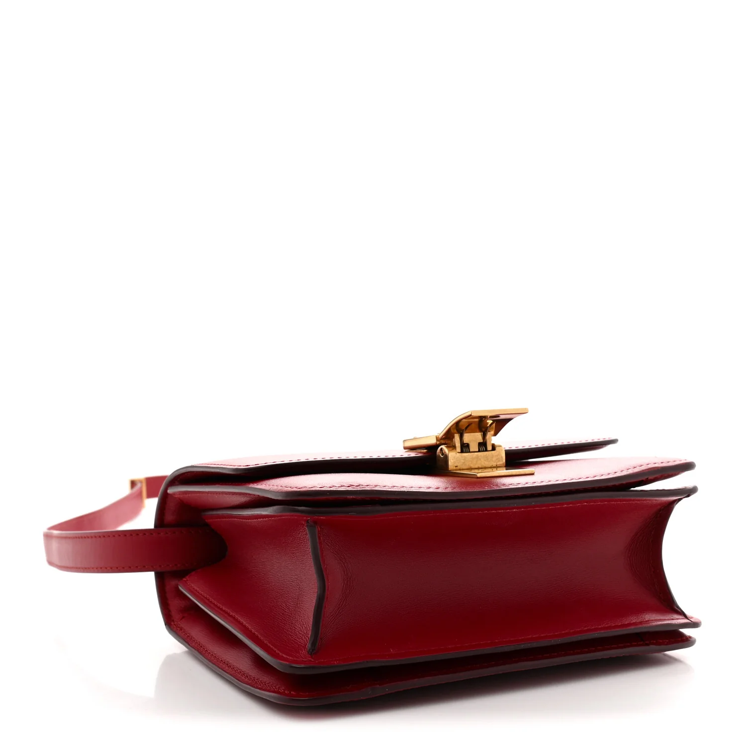 Box Calfskin Small Classic Box Flap Bag Red - Top Club